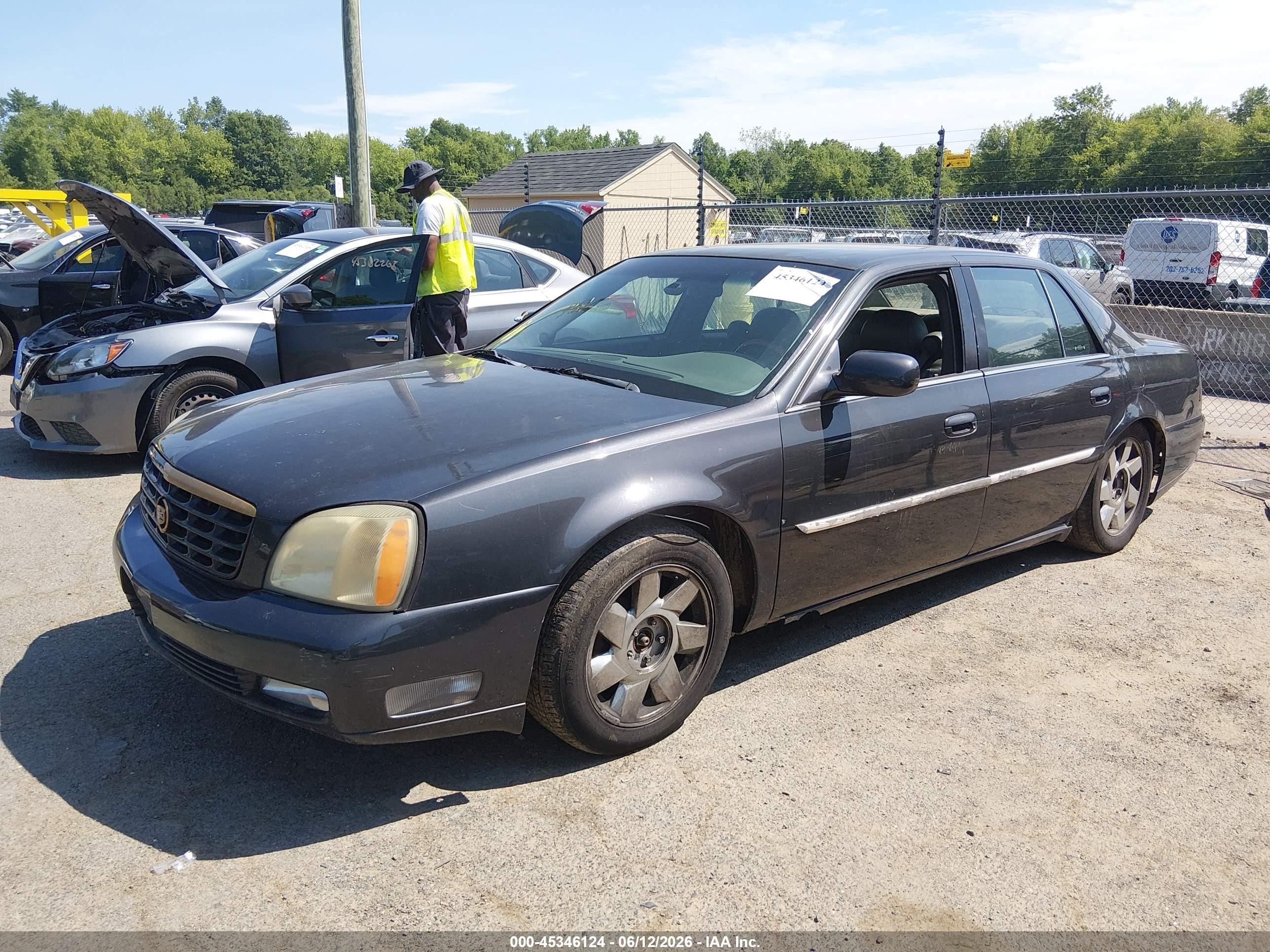 2002 Cadillac Deville Dts Gray vin: 1G6KF57992U247458