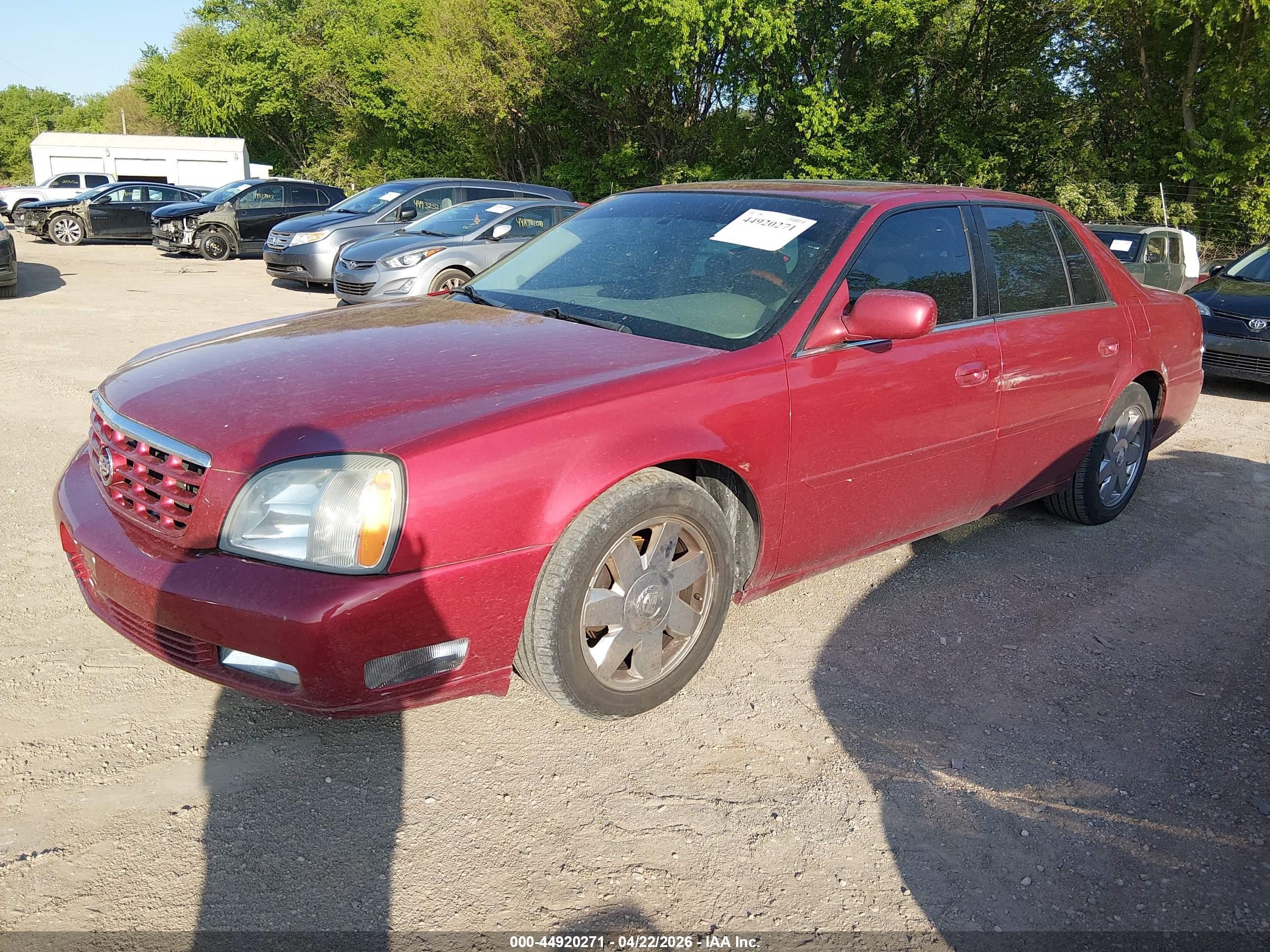 2003 Cadillac Deville Dts Red vin: 1G6KF57993U141609