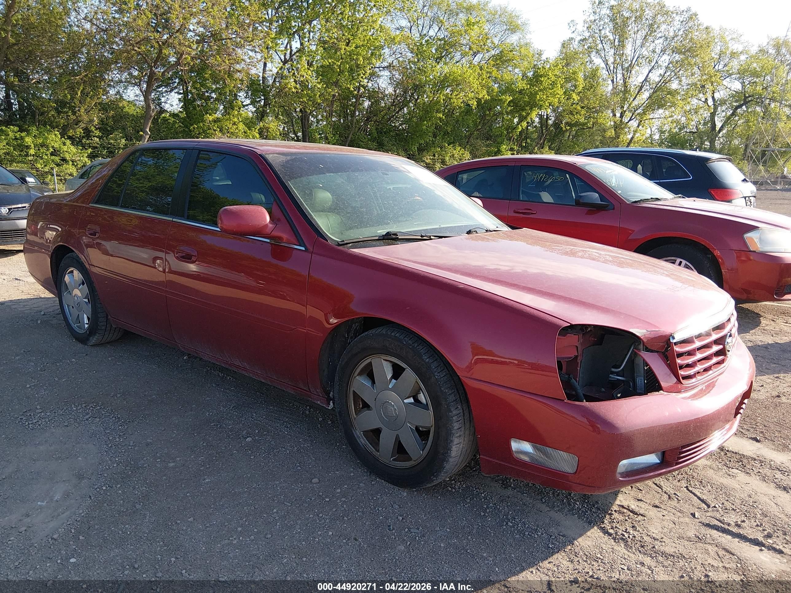 2003 Cadillac Deville Dts Red vin: 1G6KF57993U141609
