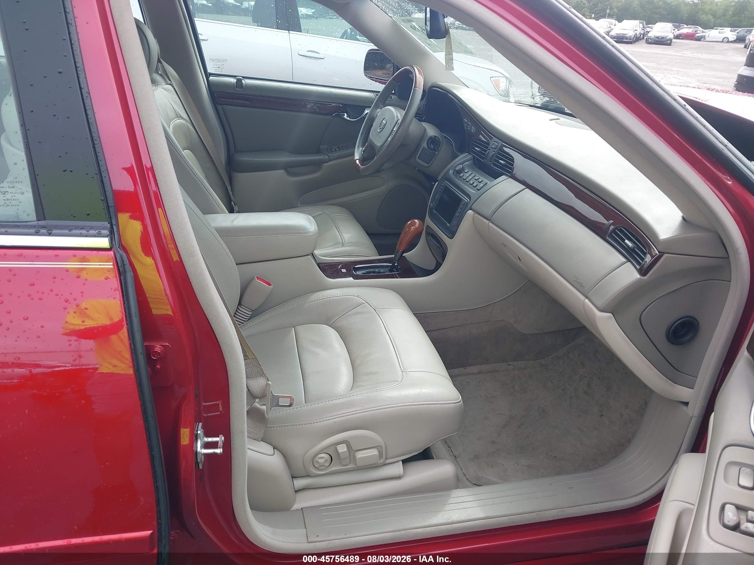 2004 Cadillac Deville Dts Red vin: 1G6KF57994U220179