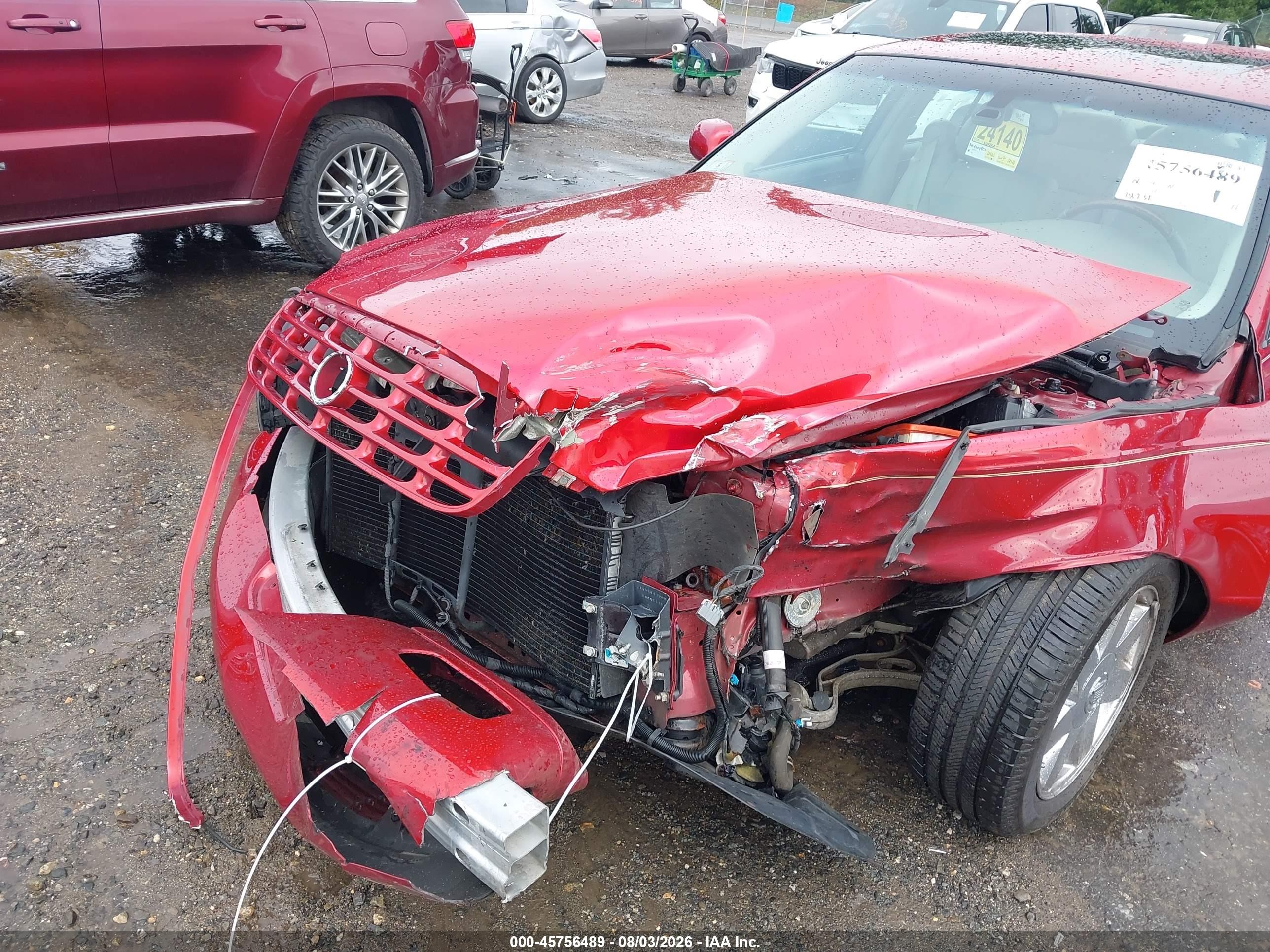 2004 Cadillac Deville Dts Red vin: 1G6KF57994U220179