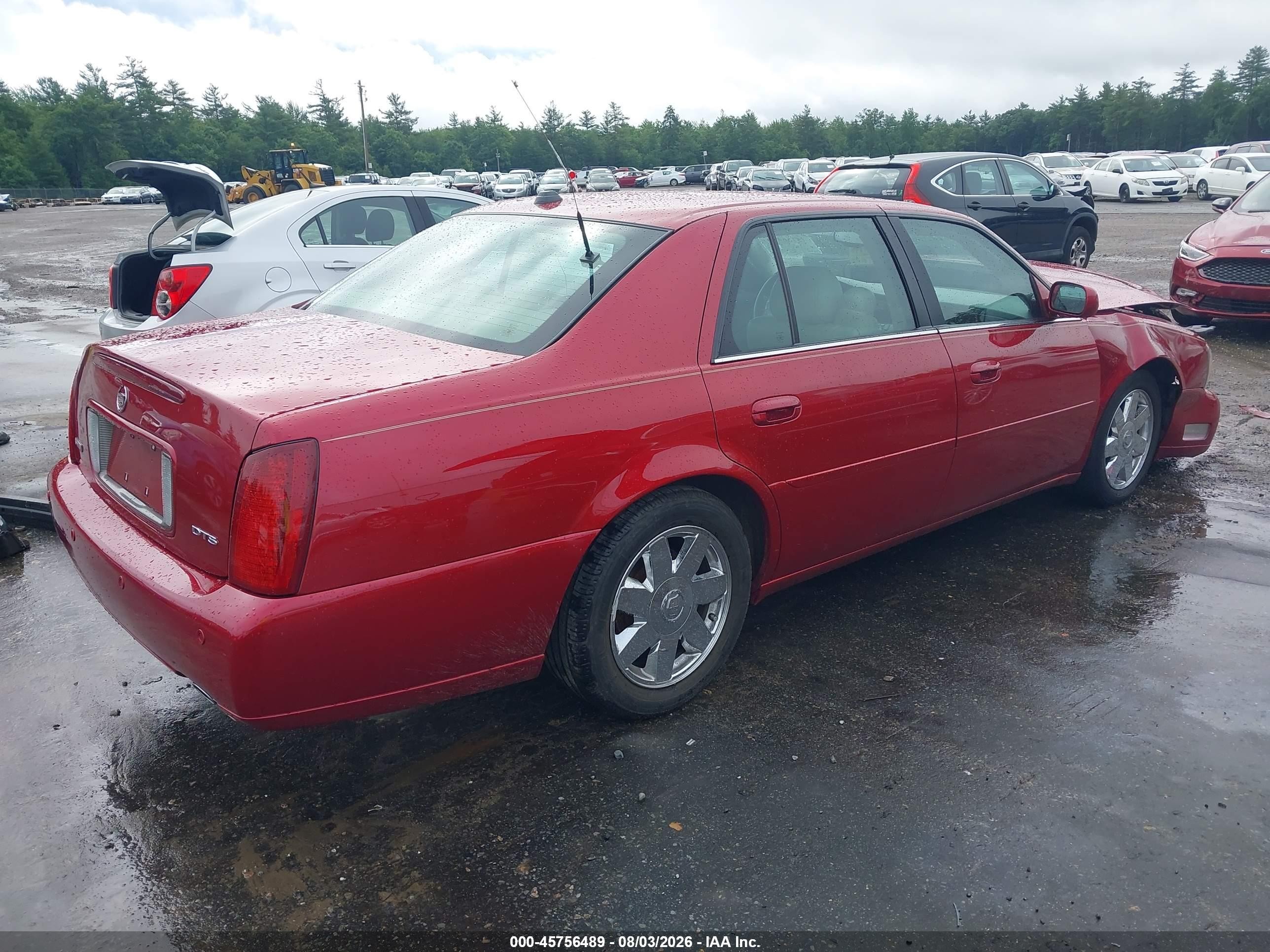 2004 Cadillac Deville Dts Red vin: 1G6KF57994U220179
