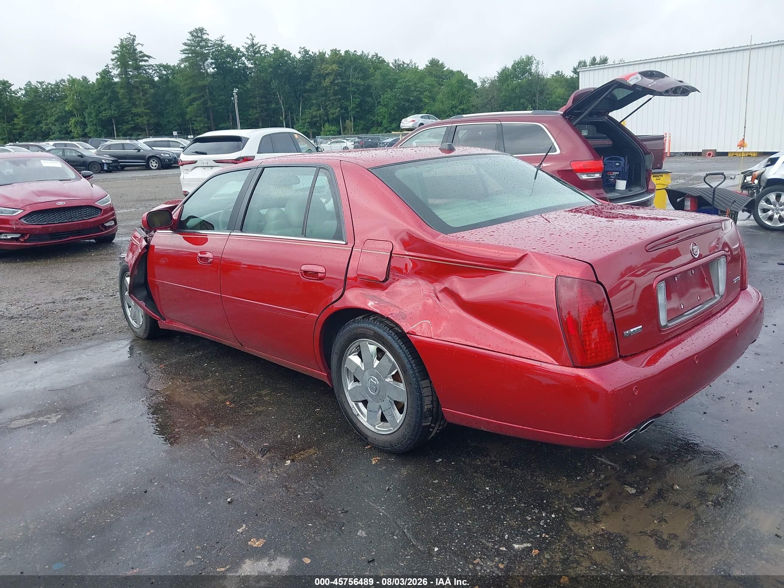 2004 Cadillac Deville Dts Red vin: 1G6KF57994U220179