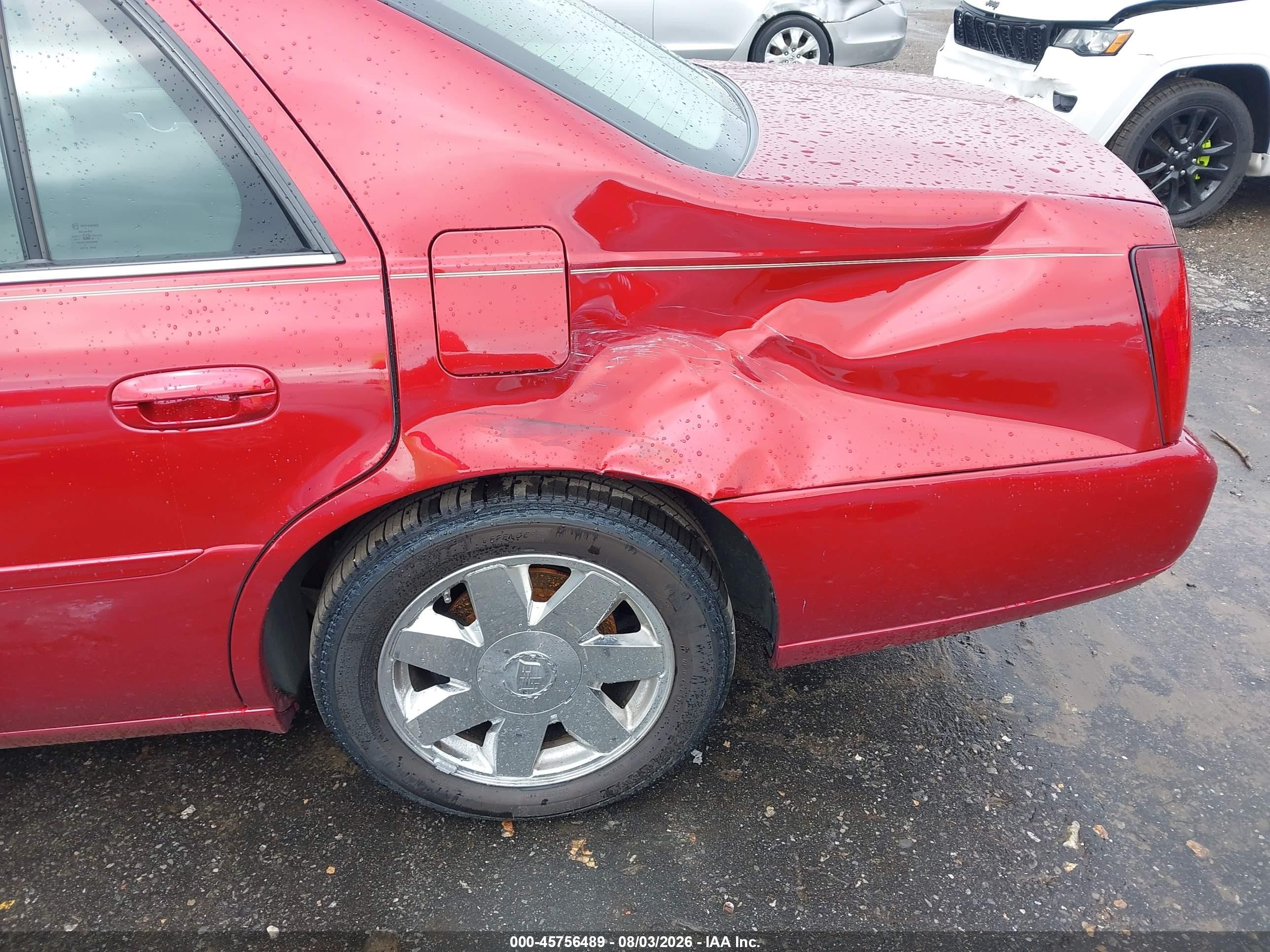 2004 Cadillac Deville Dts Red vin: 1G6KF57994U220179