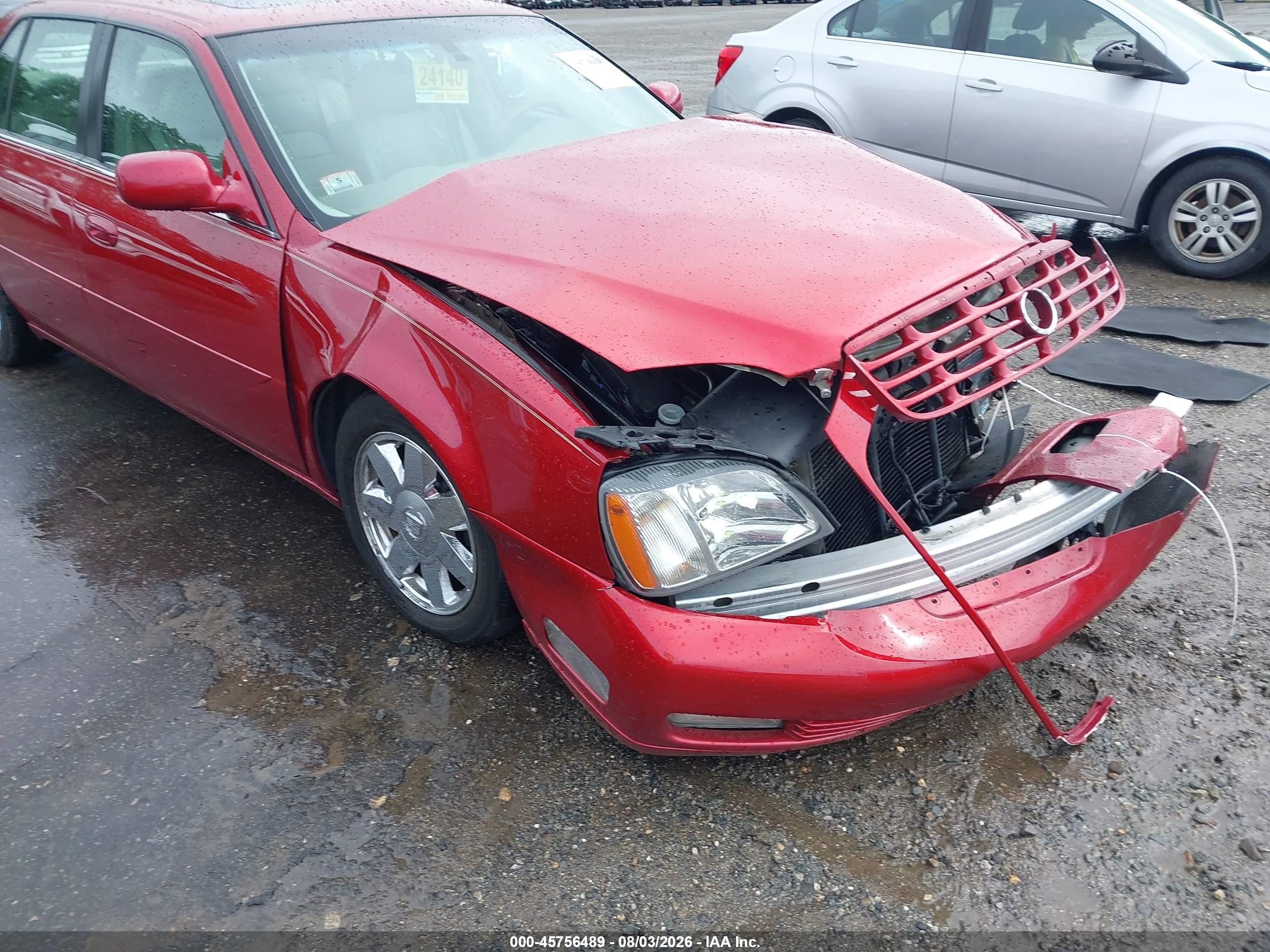 2004 Cadillac Deville Dts Red vin: 1G6KF57994U220179