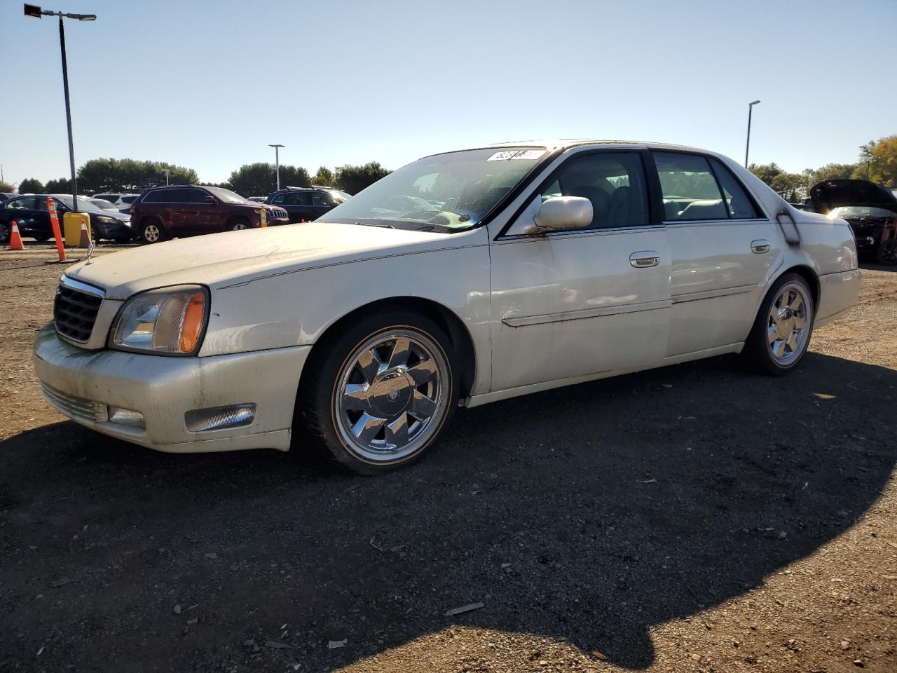 2000 Cadillac Deville Dts White vin: 1G6KF5799YU225775