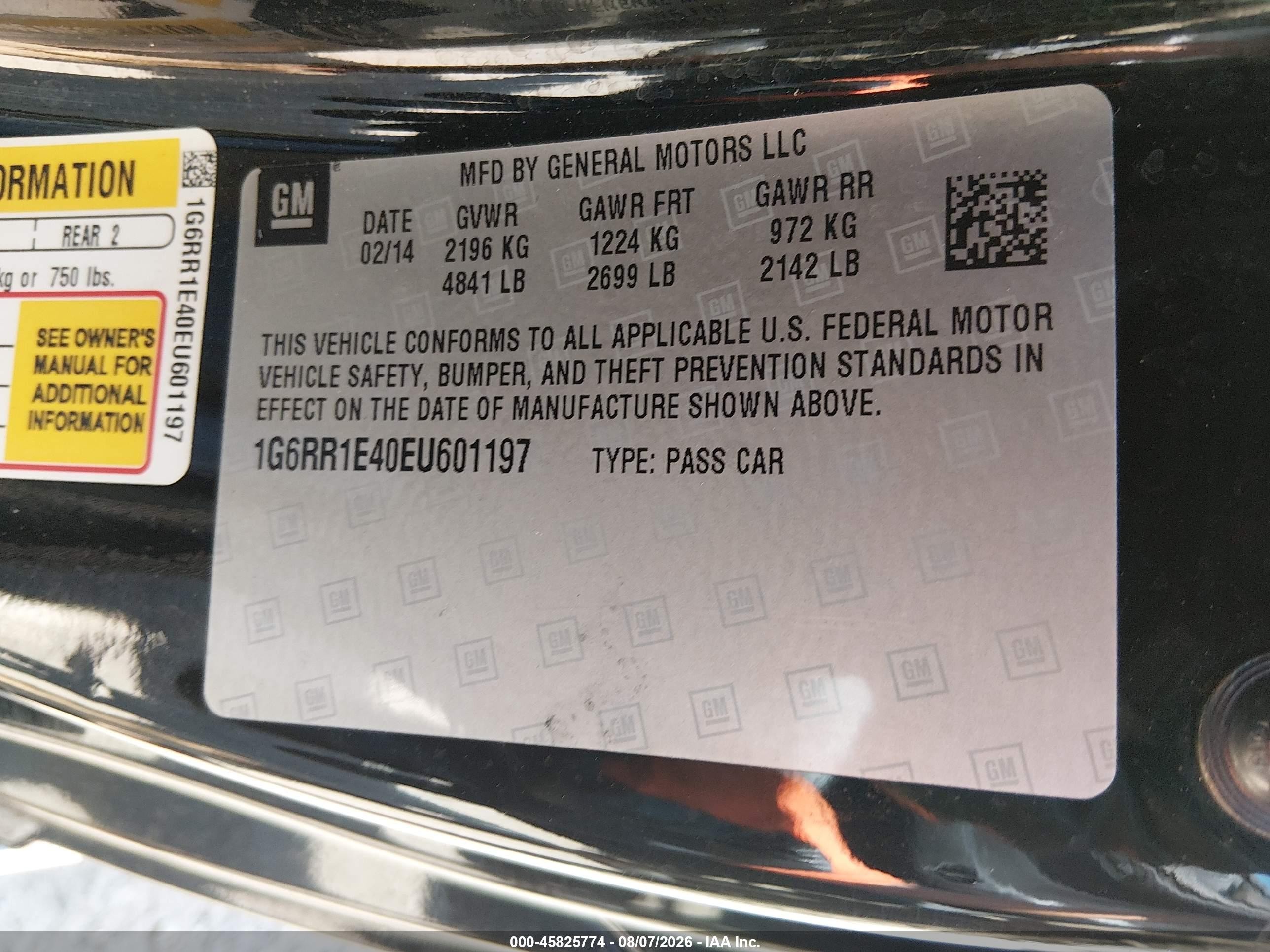 2014 Cadillac Elr Standard Black vin: 1G6RR1E40EU601197