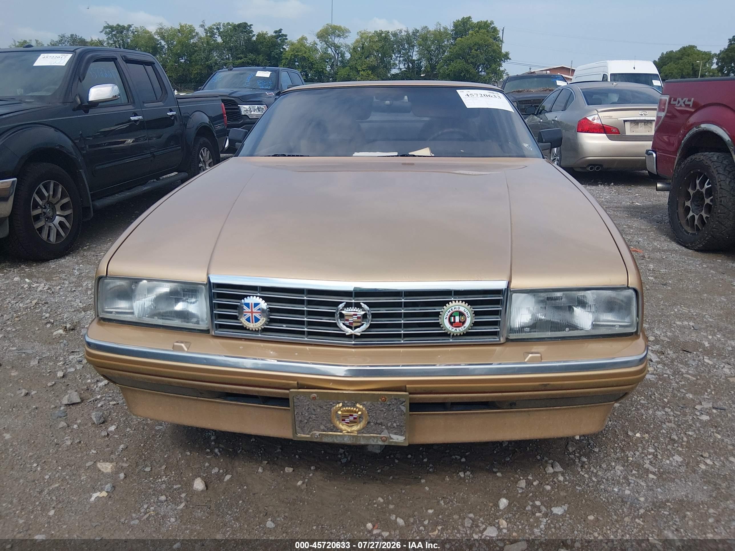 1987 Cadillac Allante   Beige vin: 1G6VR3170HU100809