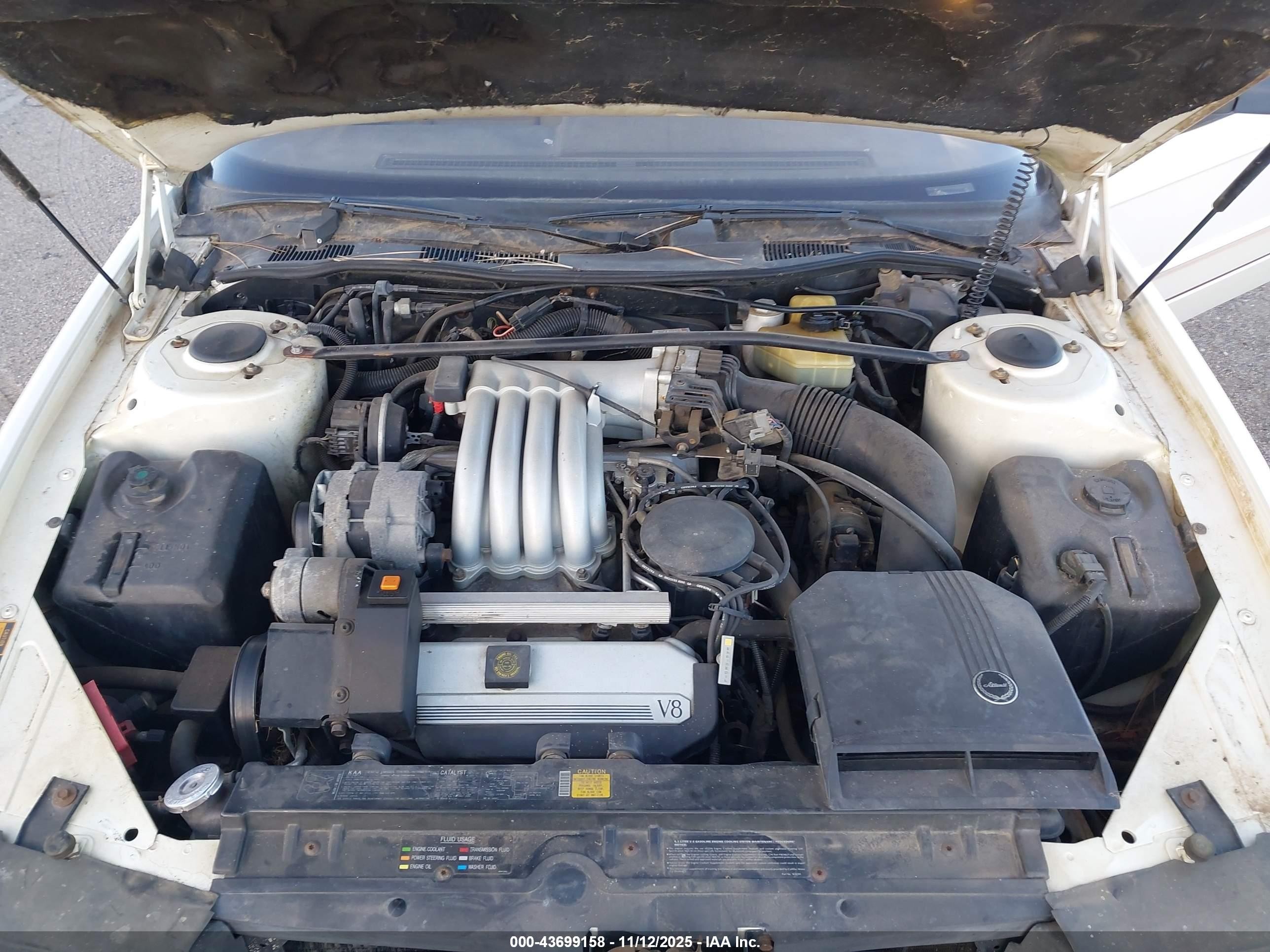 1988 Cadillac Allante   White vin: 1G6VR3173JU100664