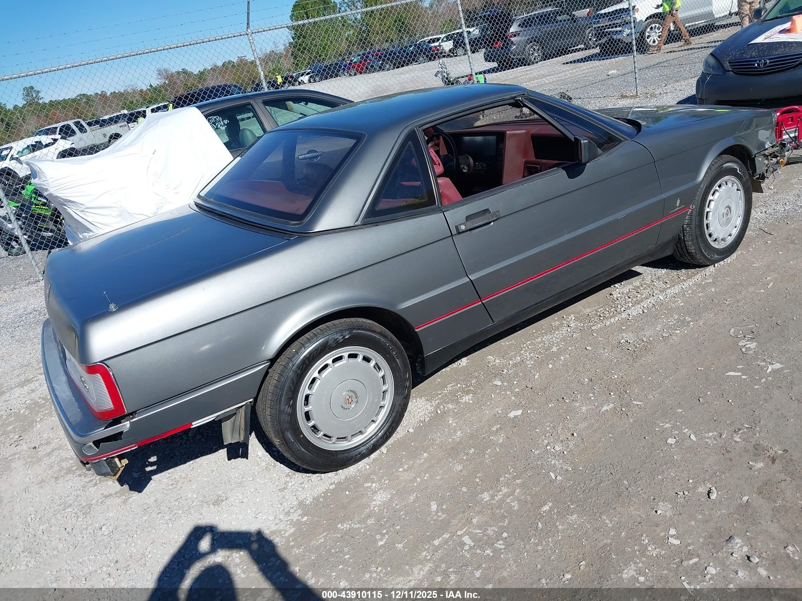1988 Cadillac Allante   Gray vin: 1G6VR3177JU100683