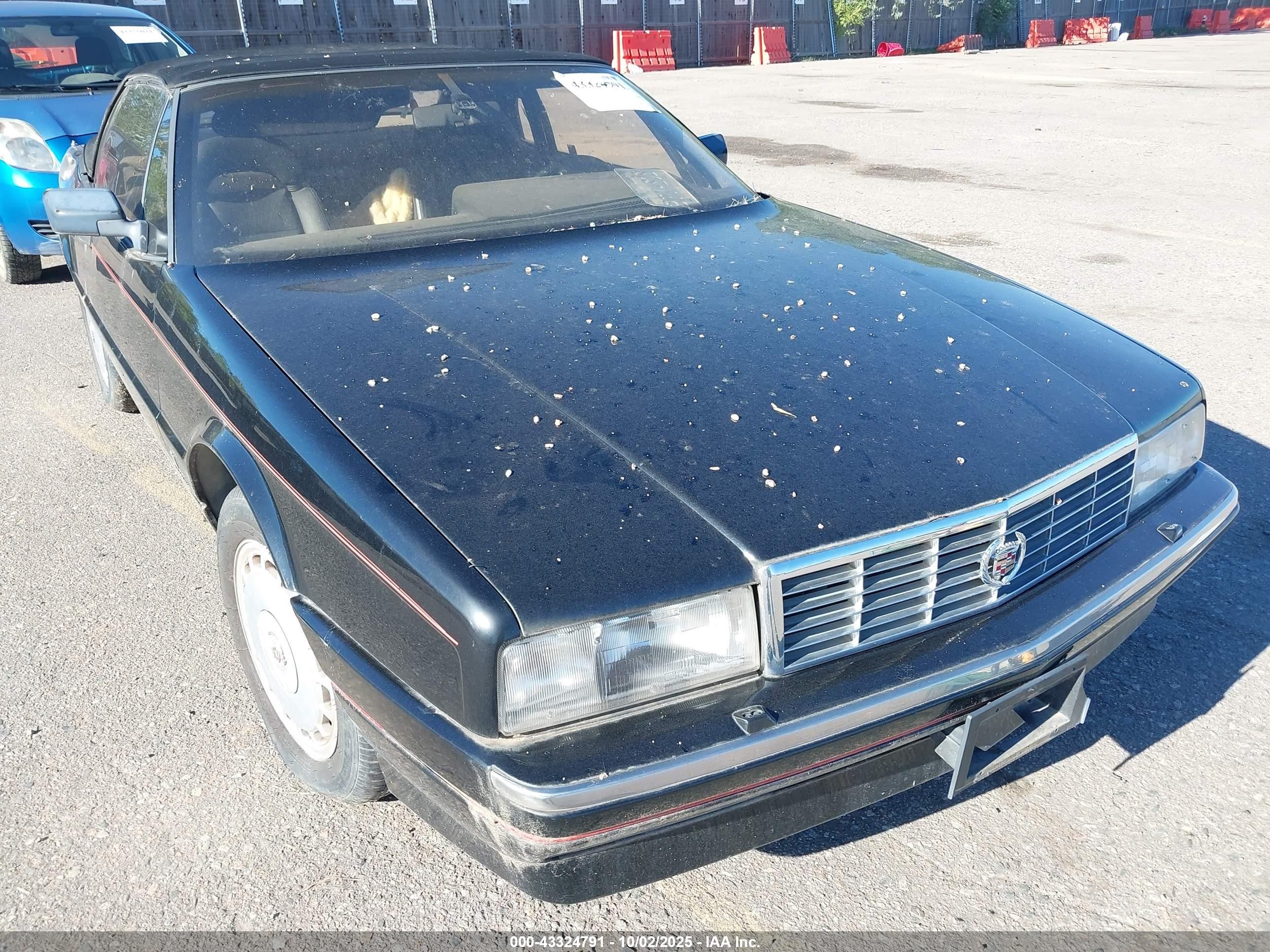 1990 Cadillac Allante Cv/ht Black vin: 1G6VR3389LU100256
