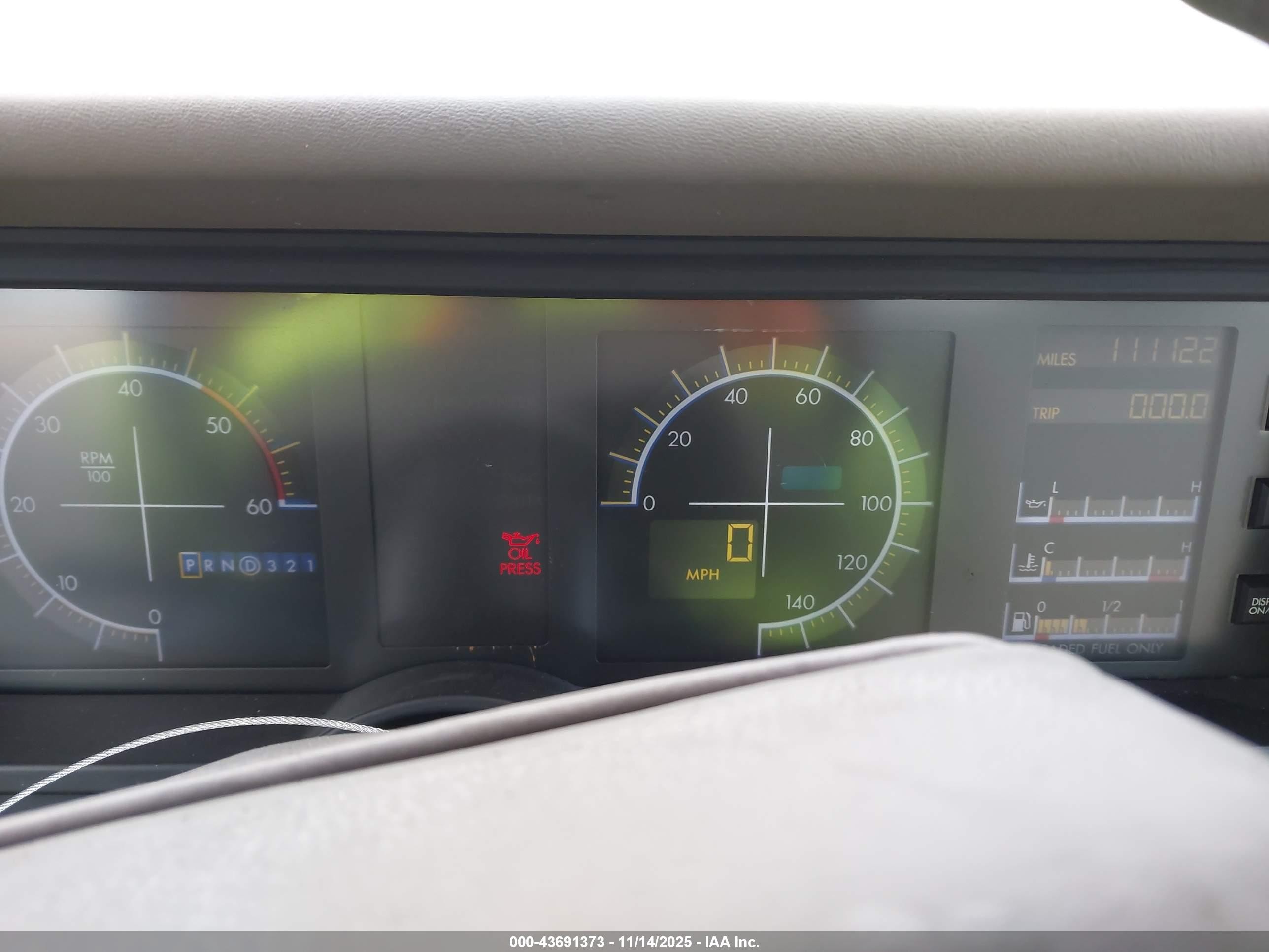 1990 Cadillac Allante   Gold vin: 1G6VS3381LU126242