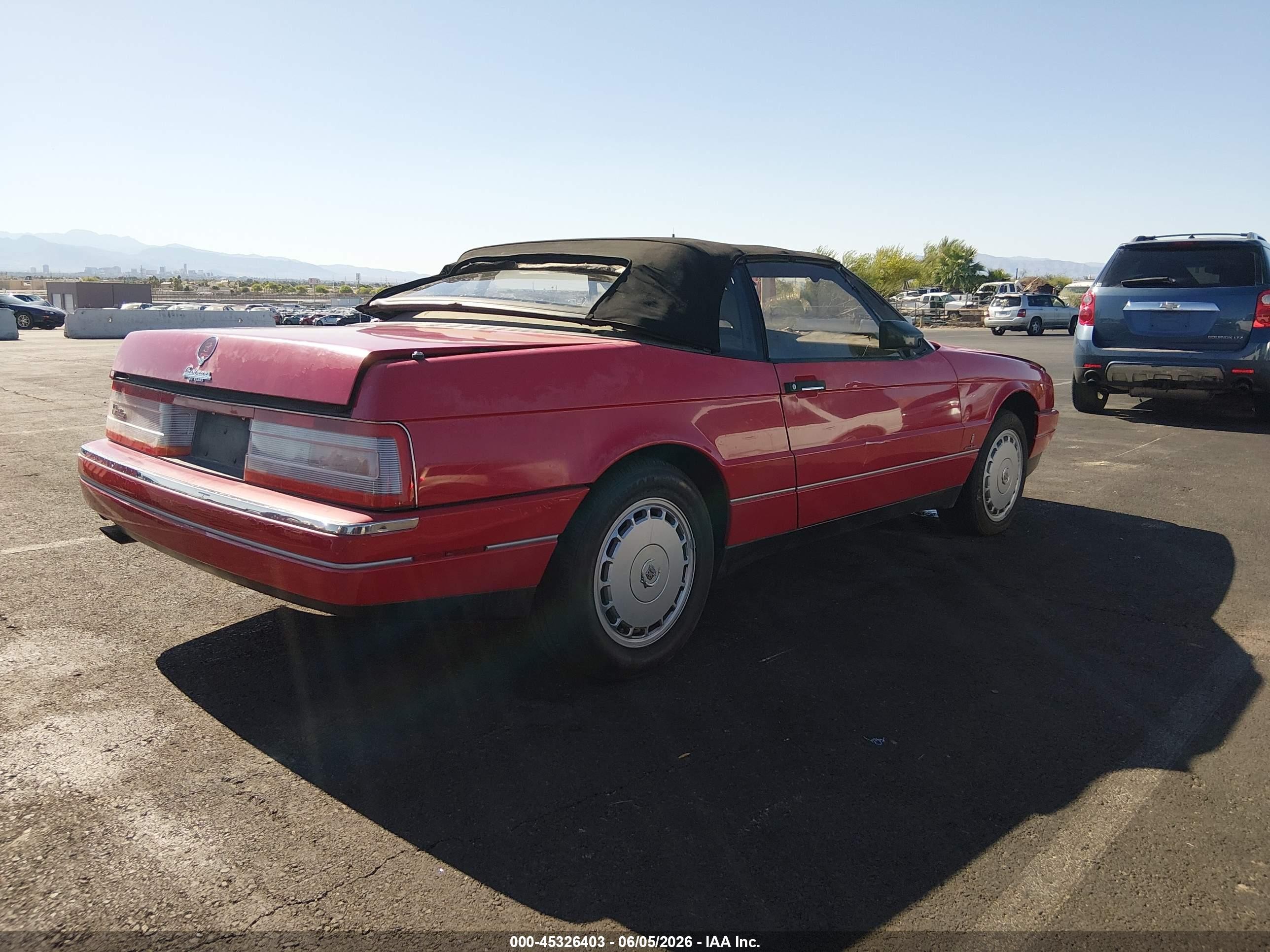 1991 Cadillac Allante   Красный vin: 1G6VS3381MU126131