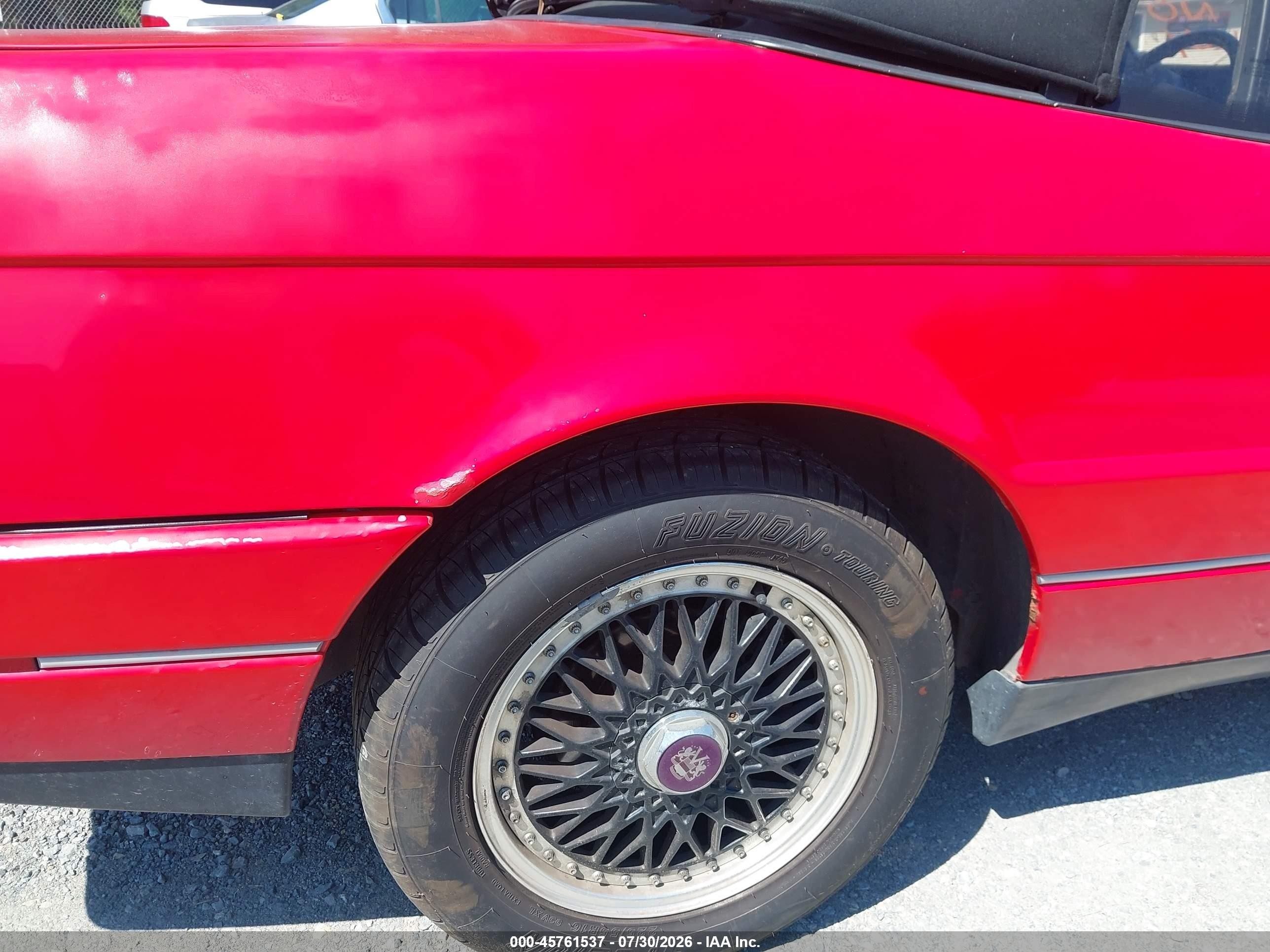 1991 Cadillac Allante   Red vin: 1G6VS3388MU125364