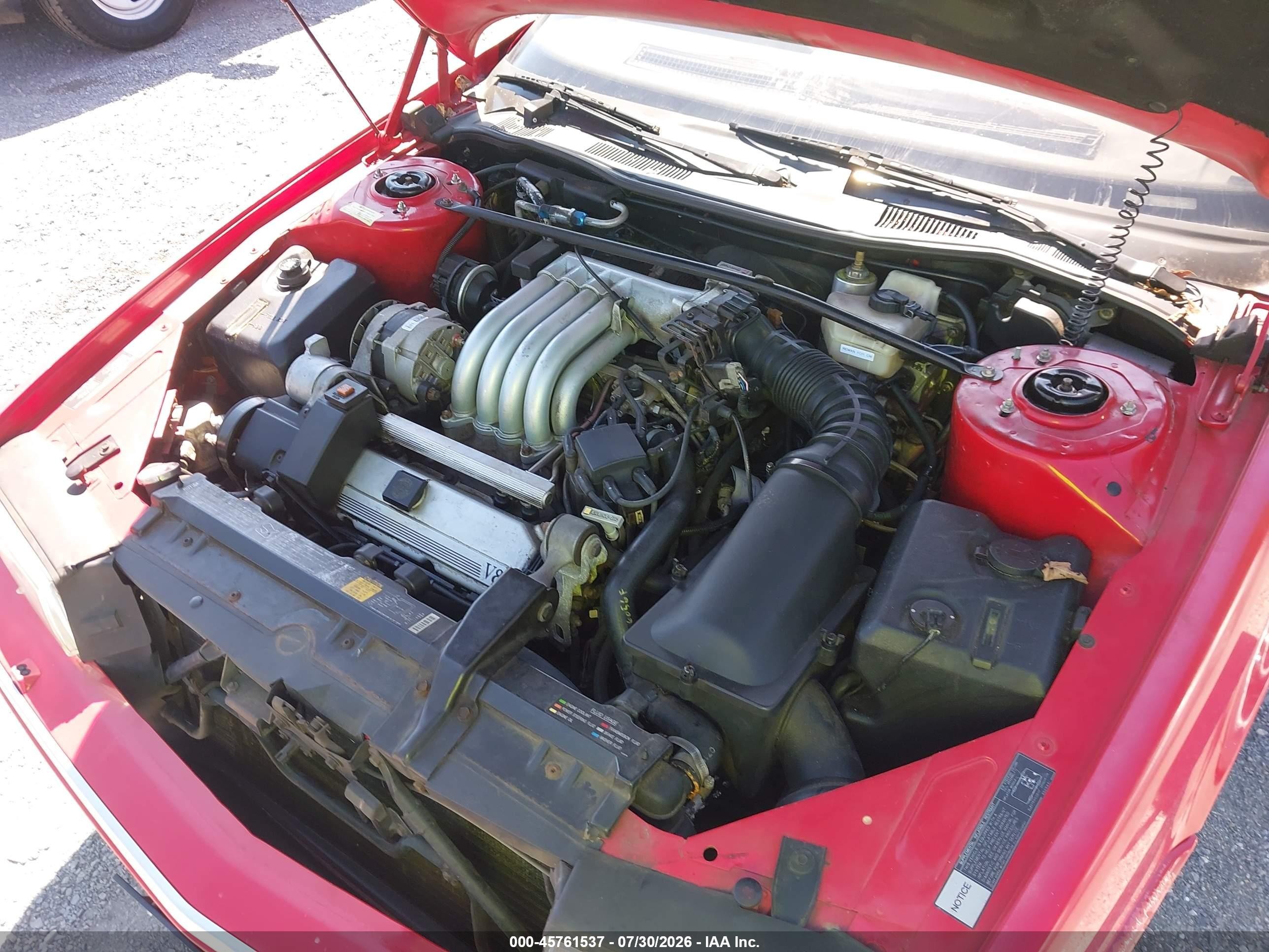 1991 Cadillac Allante   Red vin: 1G6VS3388MU125364