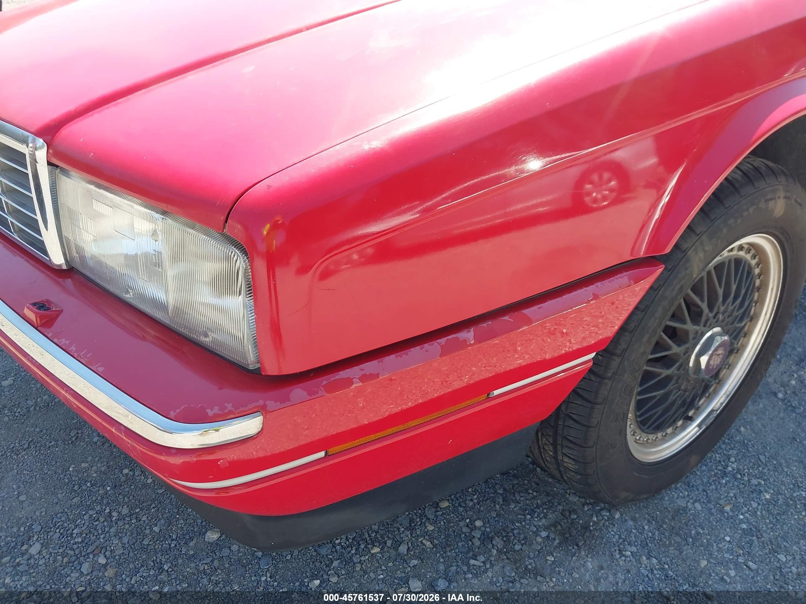 1991 Cadillac Allante   Red vin: 1G6VS3388MU125364