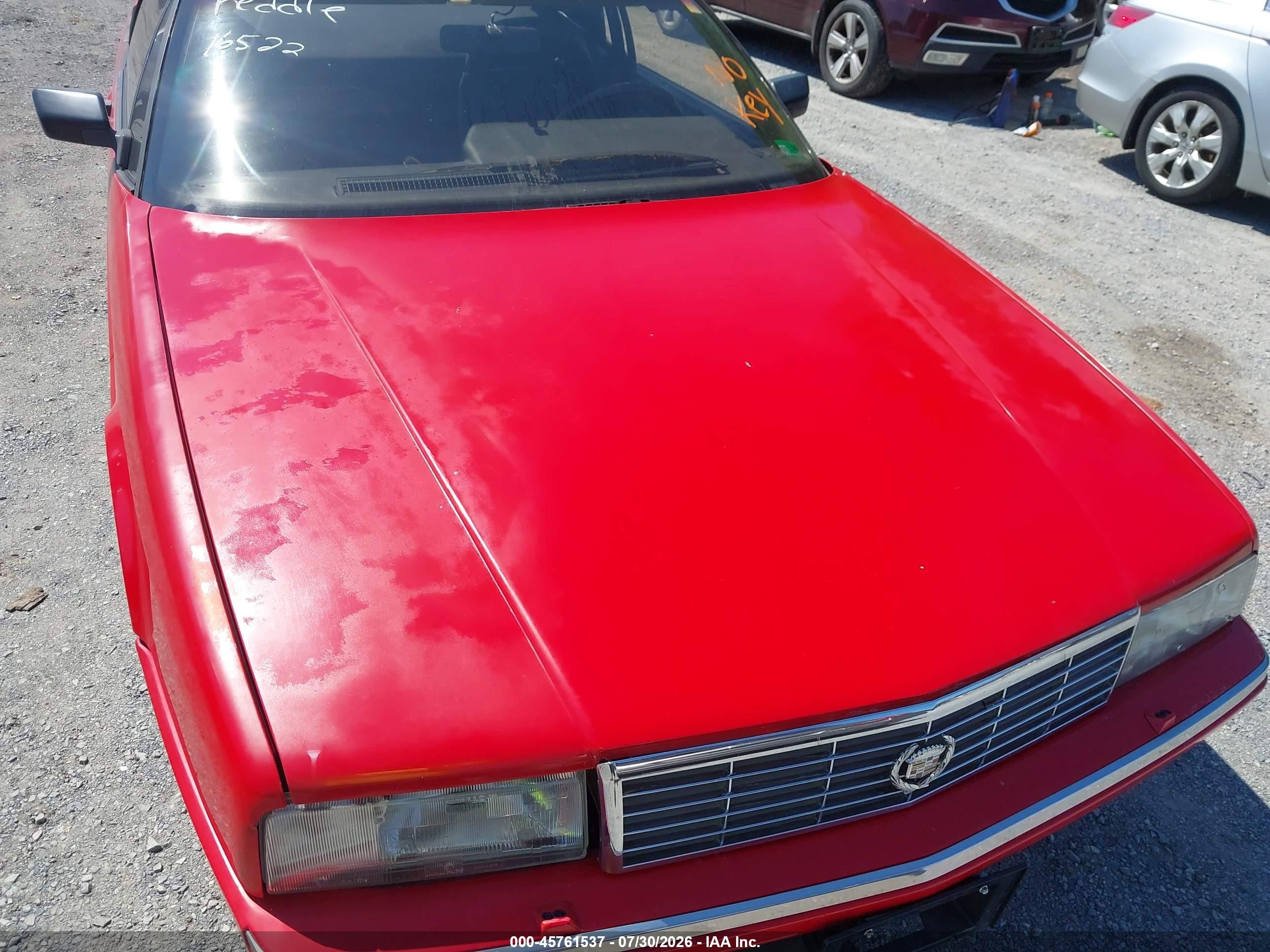 1991 Cadillac Allante   Red vin: 1G6VS3388MU125364