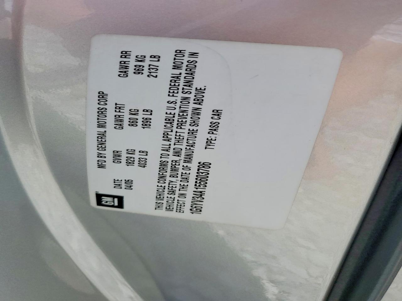 2005 Cadillac Xlr Серебряный vin: 1G6YV34A155603786