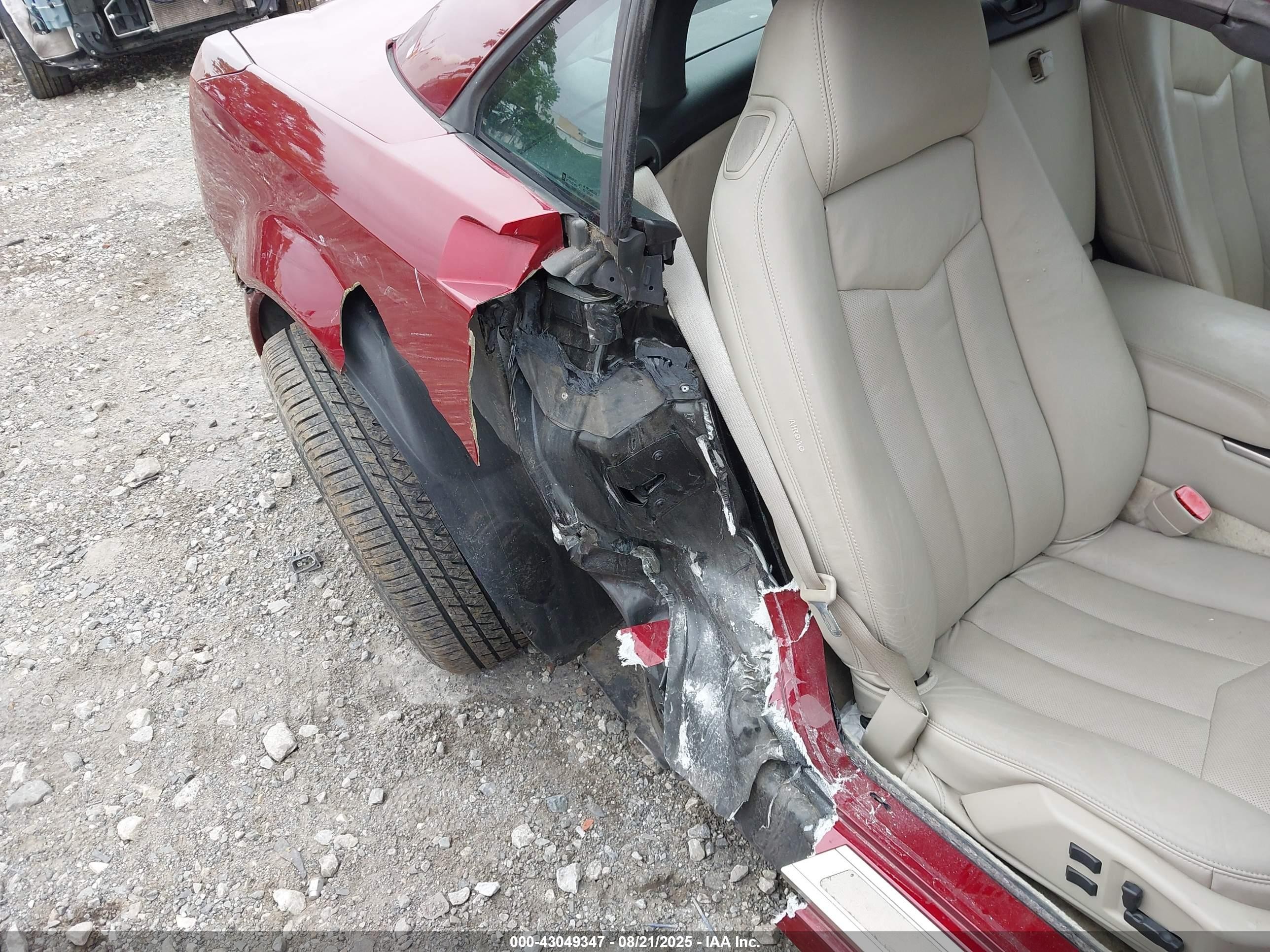 2006 Cadillac Xlr Standard Red vin: 1G6YV36A665602499