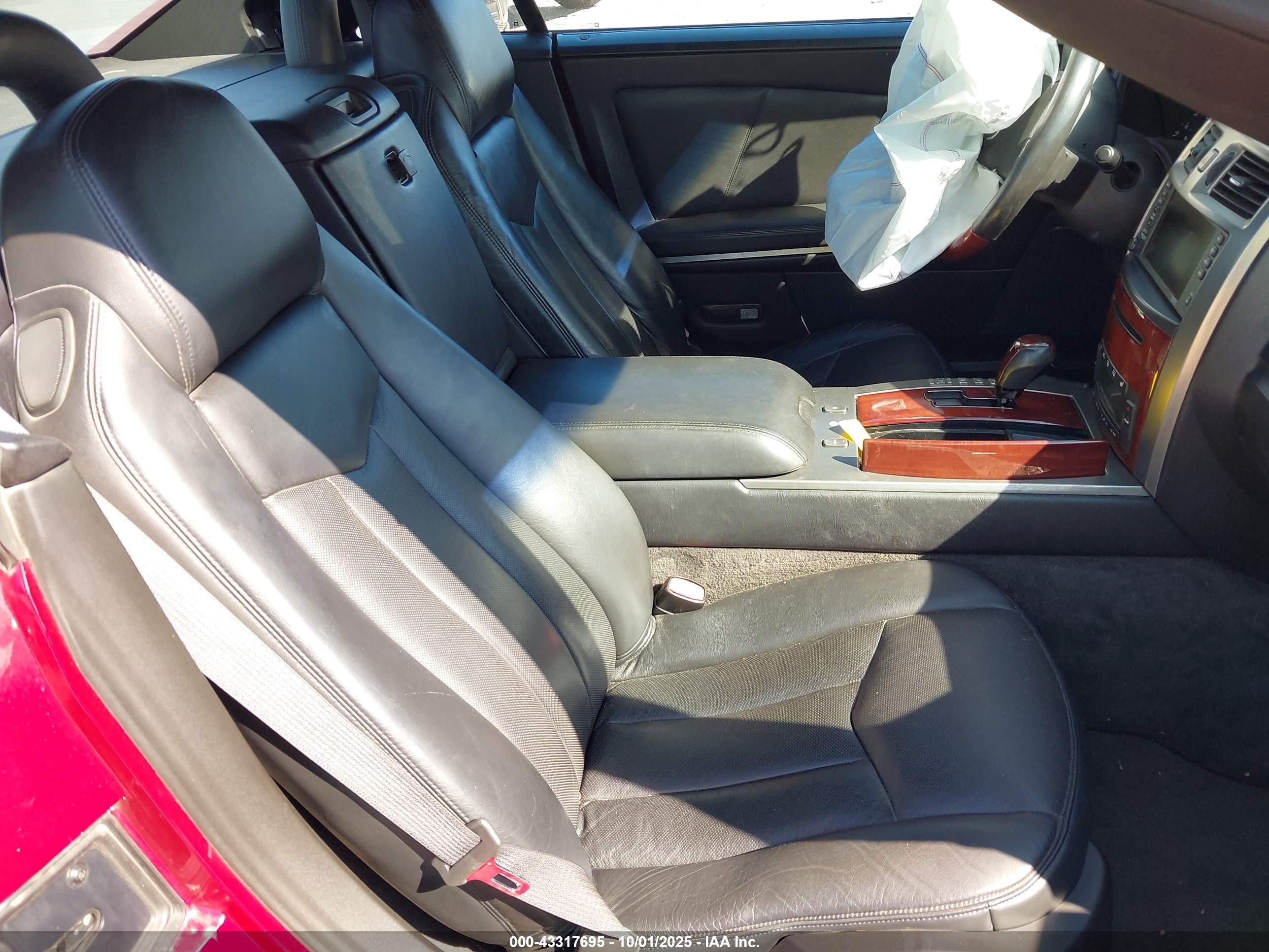 2008 Cadillac Xlr Standard Red vin: 1G6YV36A985600619