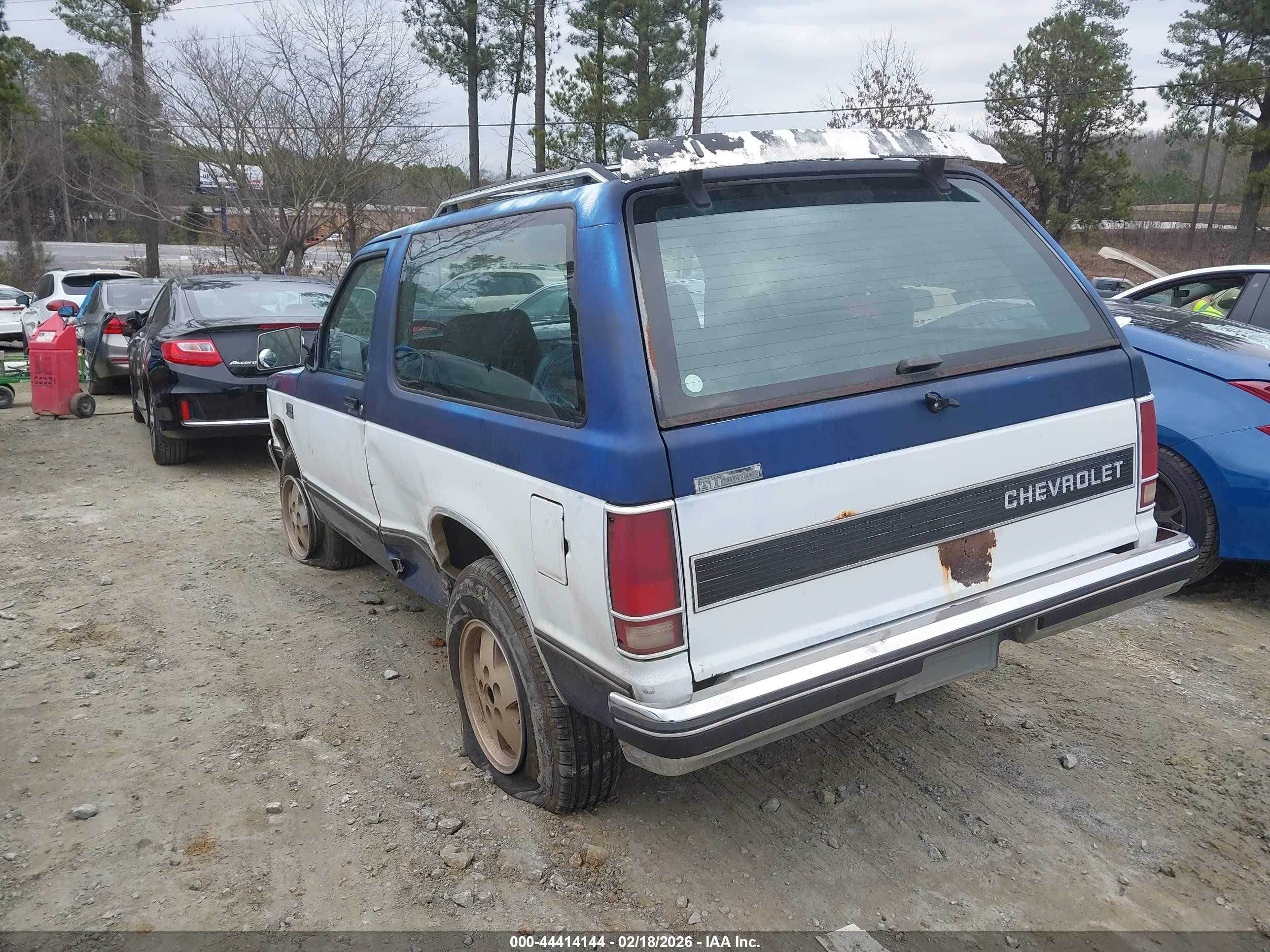 1986 Chevrolet Blazer S10 Blue vin: 1G8CT18R2G8203684