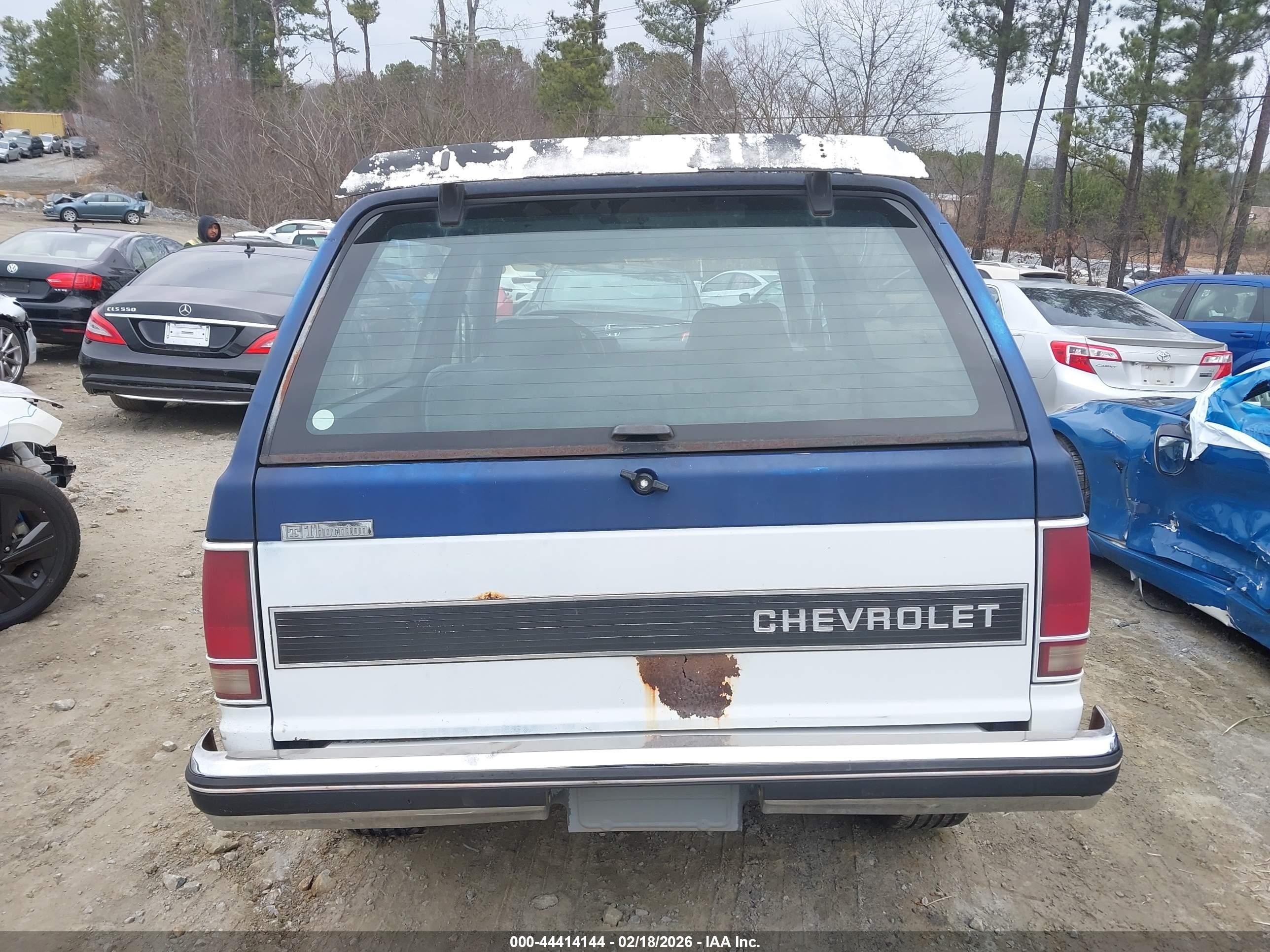 1986 Chevrolet Blazer S10 Blue vin: 1G8CT18R2G8203684