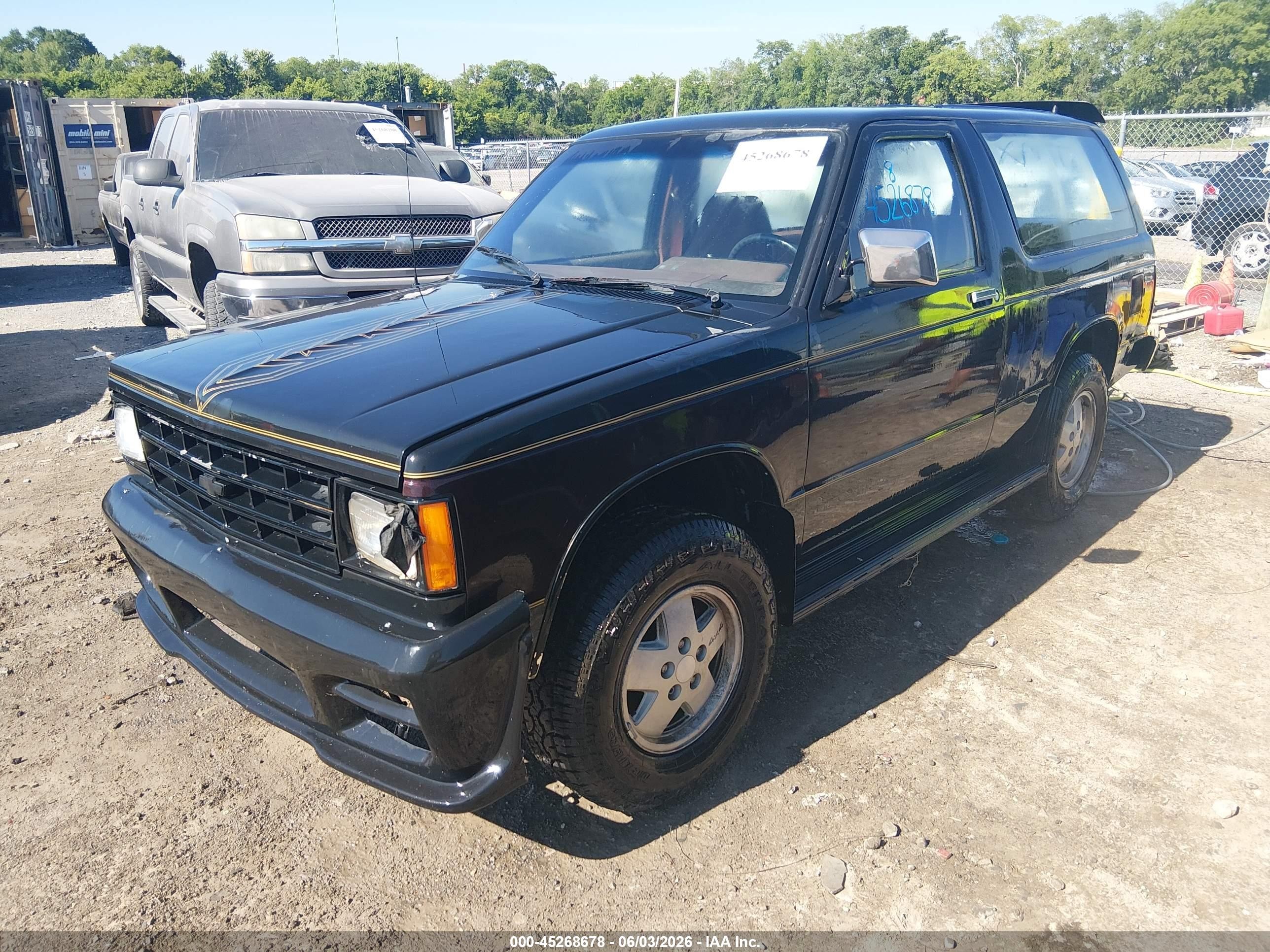1986 Chevrolet Blazer S10 Black vin: 1G8CT18R6G8134501