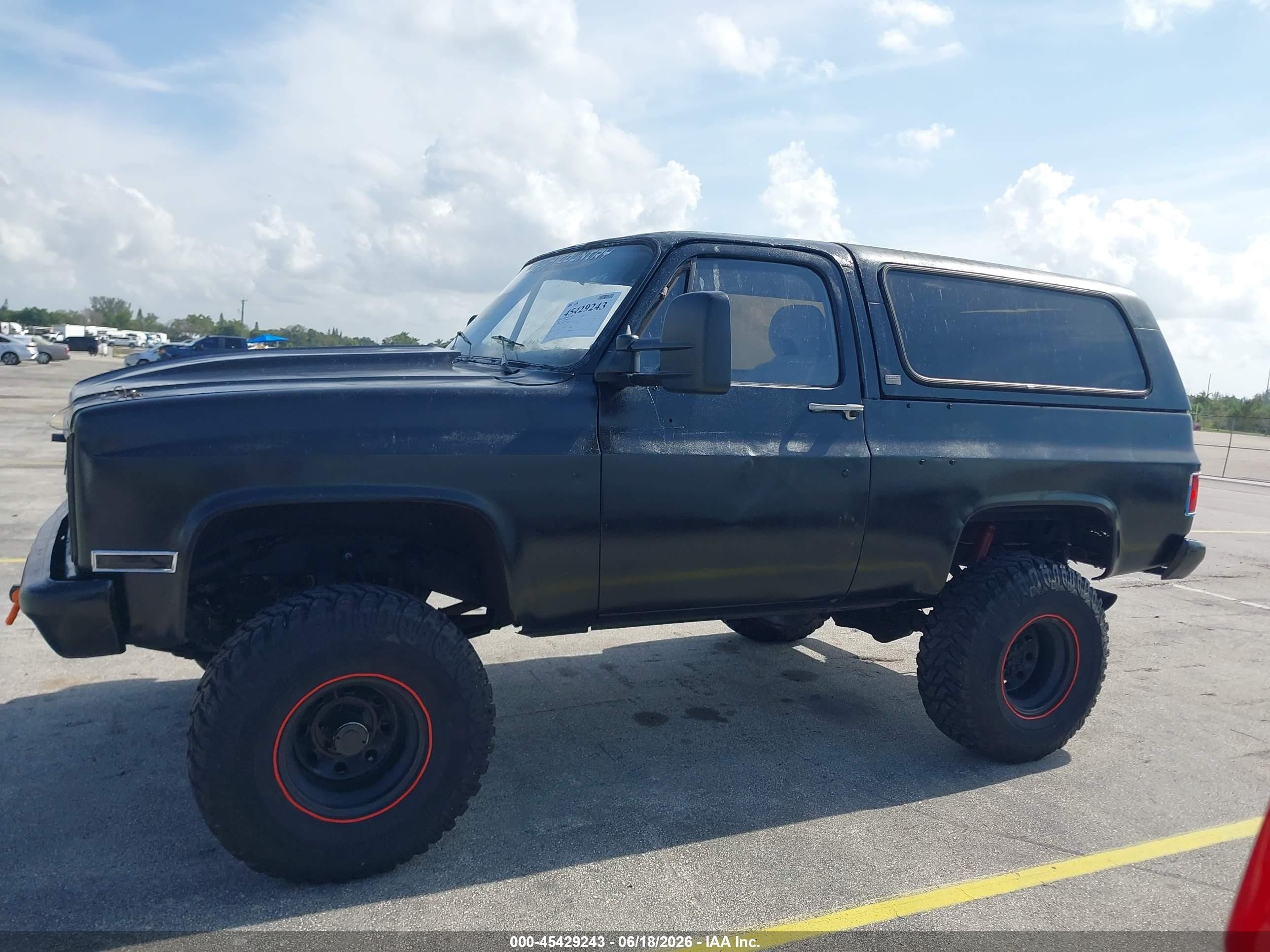 1986 Chevrolet D10 Military Blazer Black vin: 1G8ED18J9GF192291