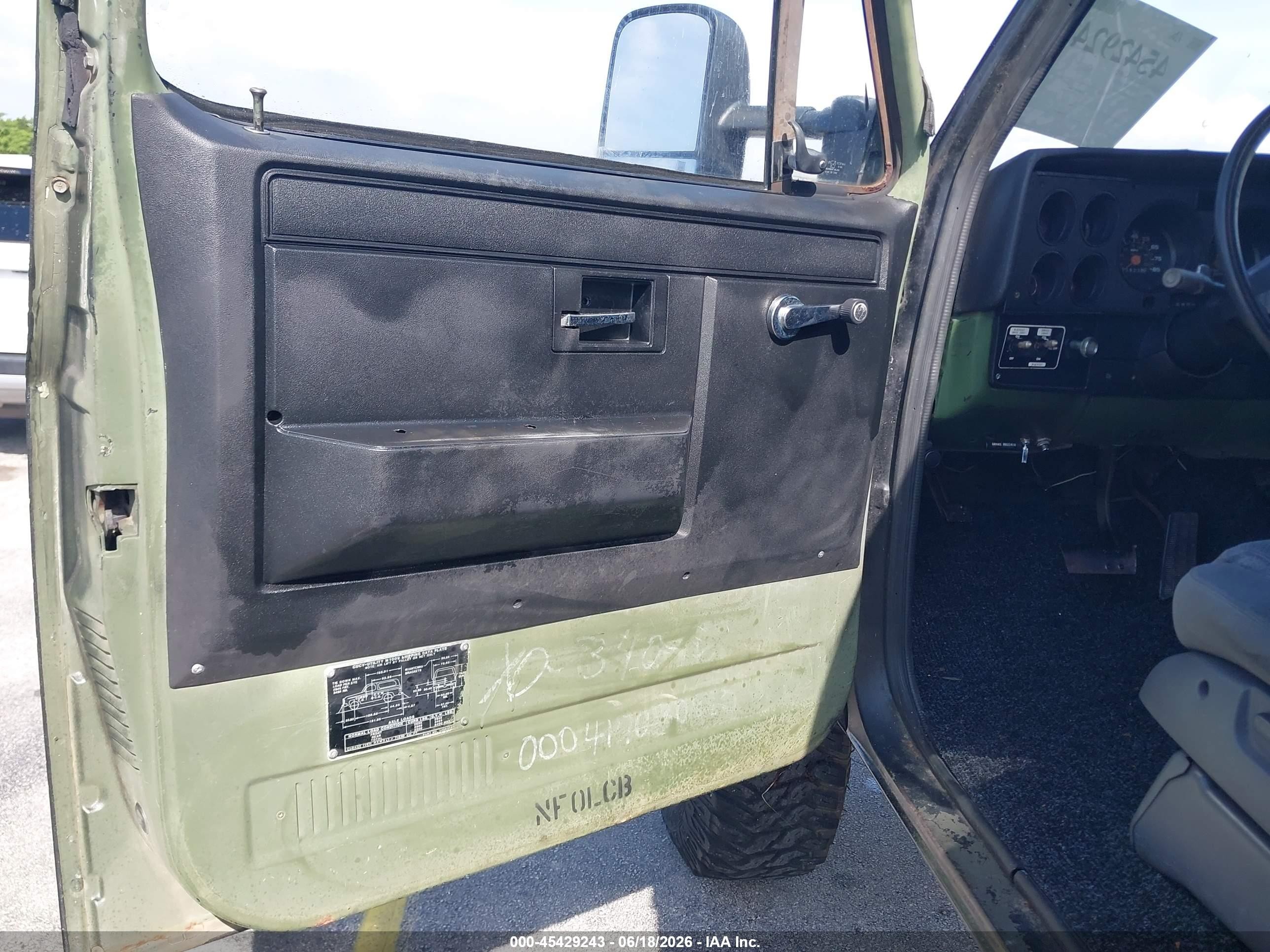 1986 Chevrolet D10 Military Blazer Black vin: 1G8ED18J9GF192291