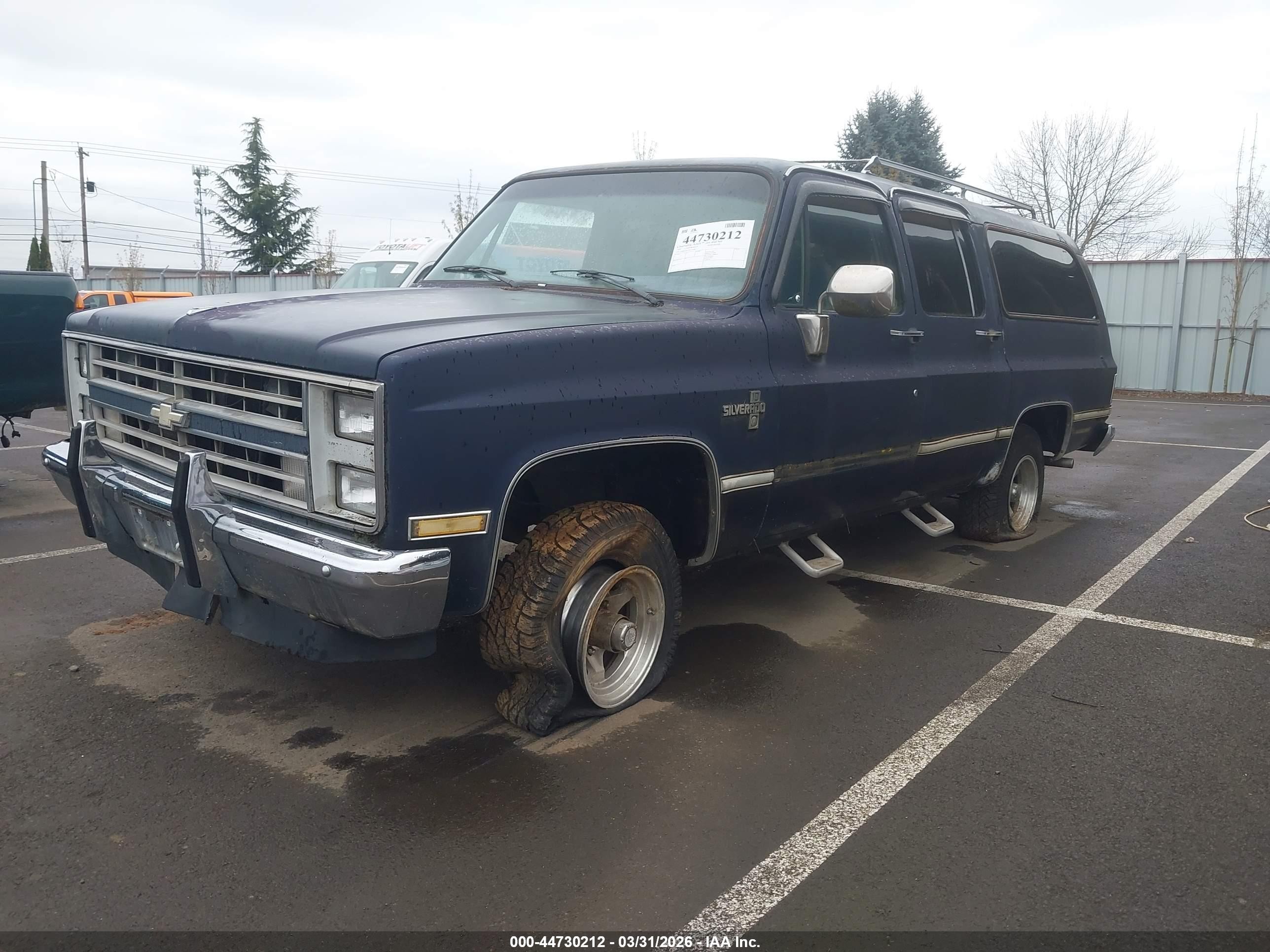 1986 Chevrolet Suburban K10 Blue vin: 1G8EK16L1GF130488