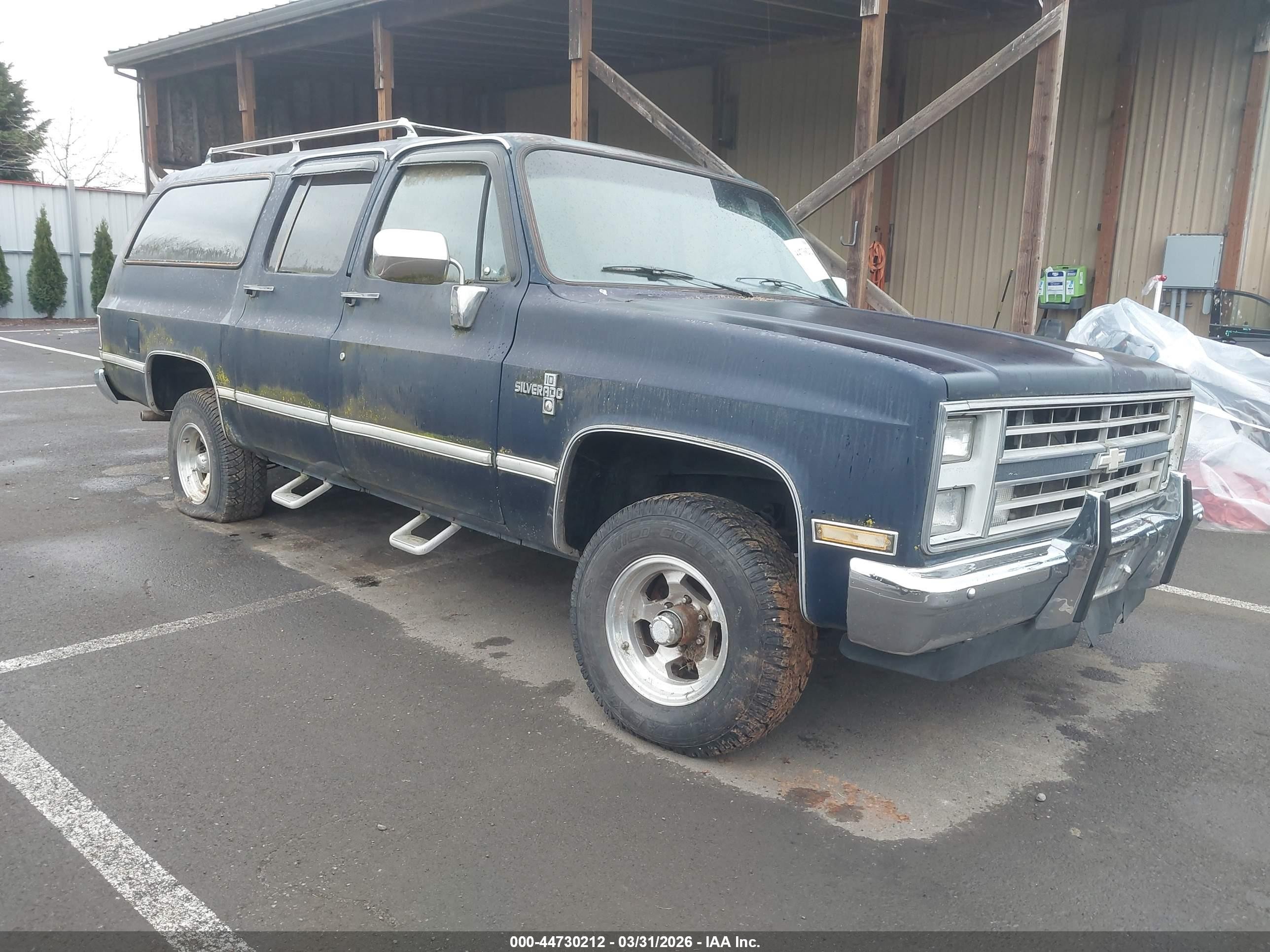 1986 Chevrolet Suburban K10 Blue vin: 1G8EK16L1GF130488
