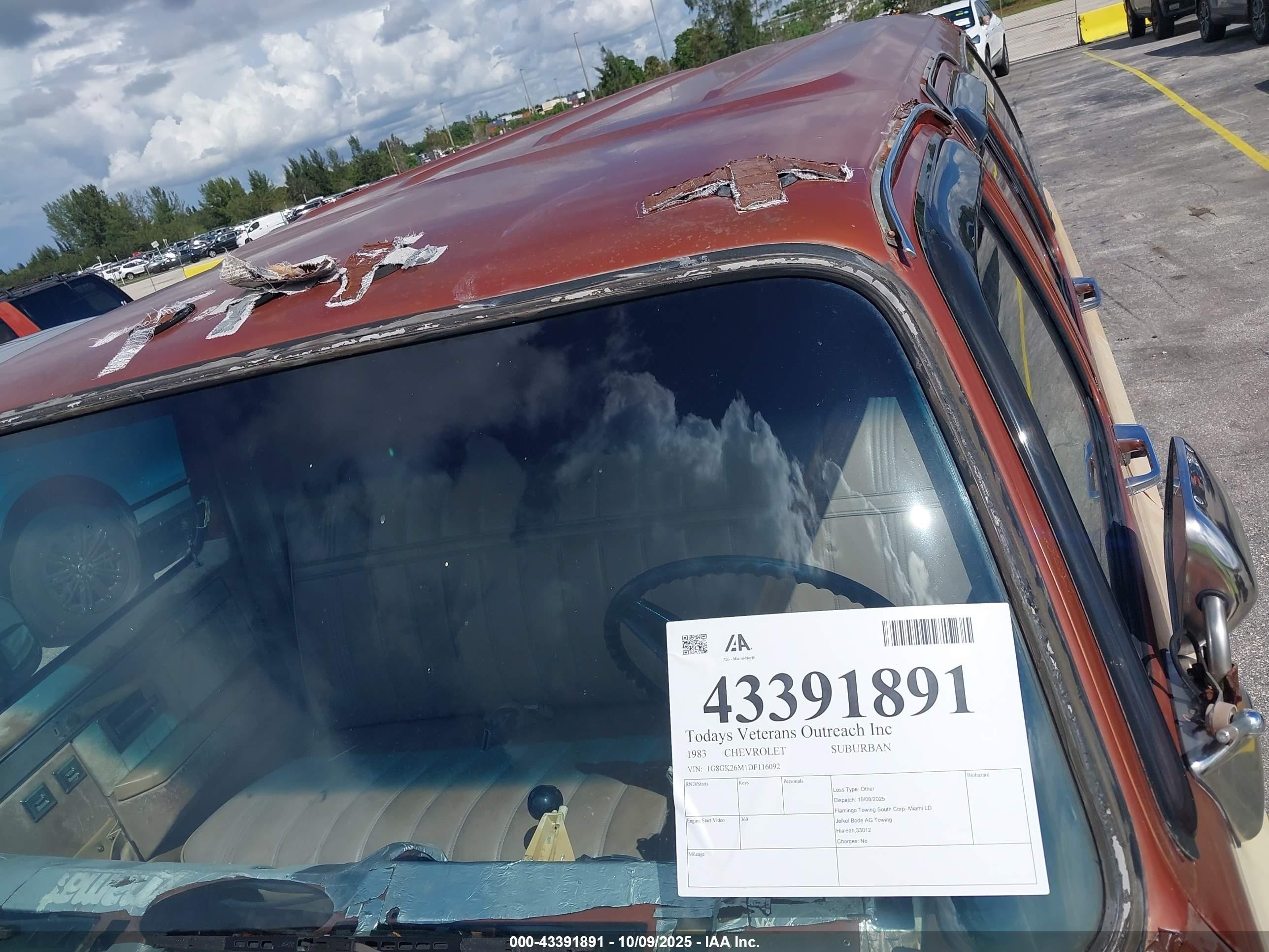 1983 Chevrolet Suburban K2 Brown vin: 1G8GK26M1DF116092