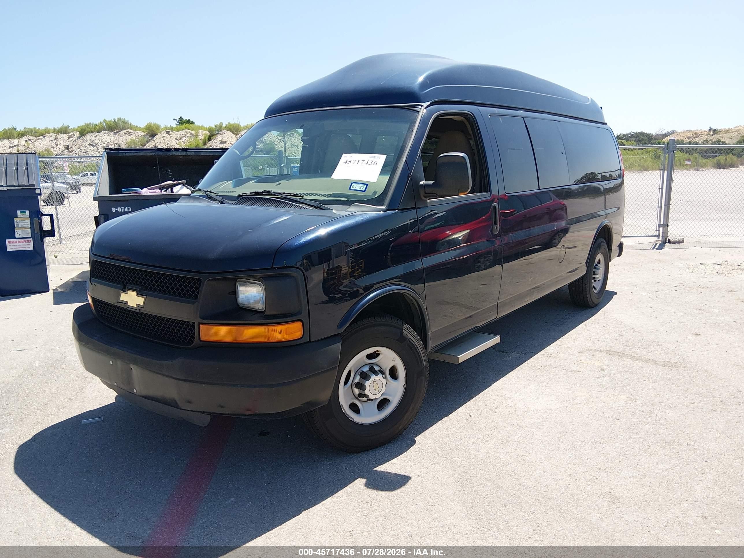 2010 Chevrolet Express 3500 Ls Dark Blue vin: 1GA2GZDG2A1111444