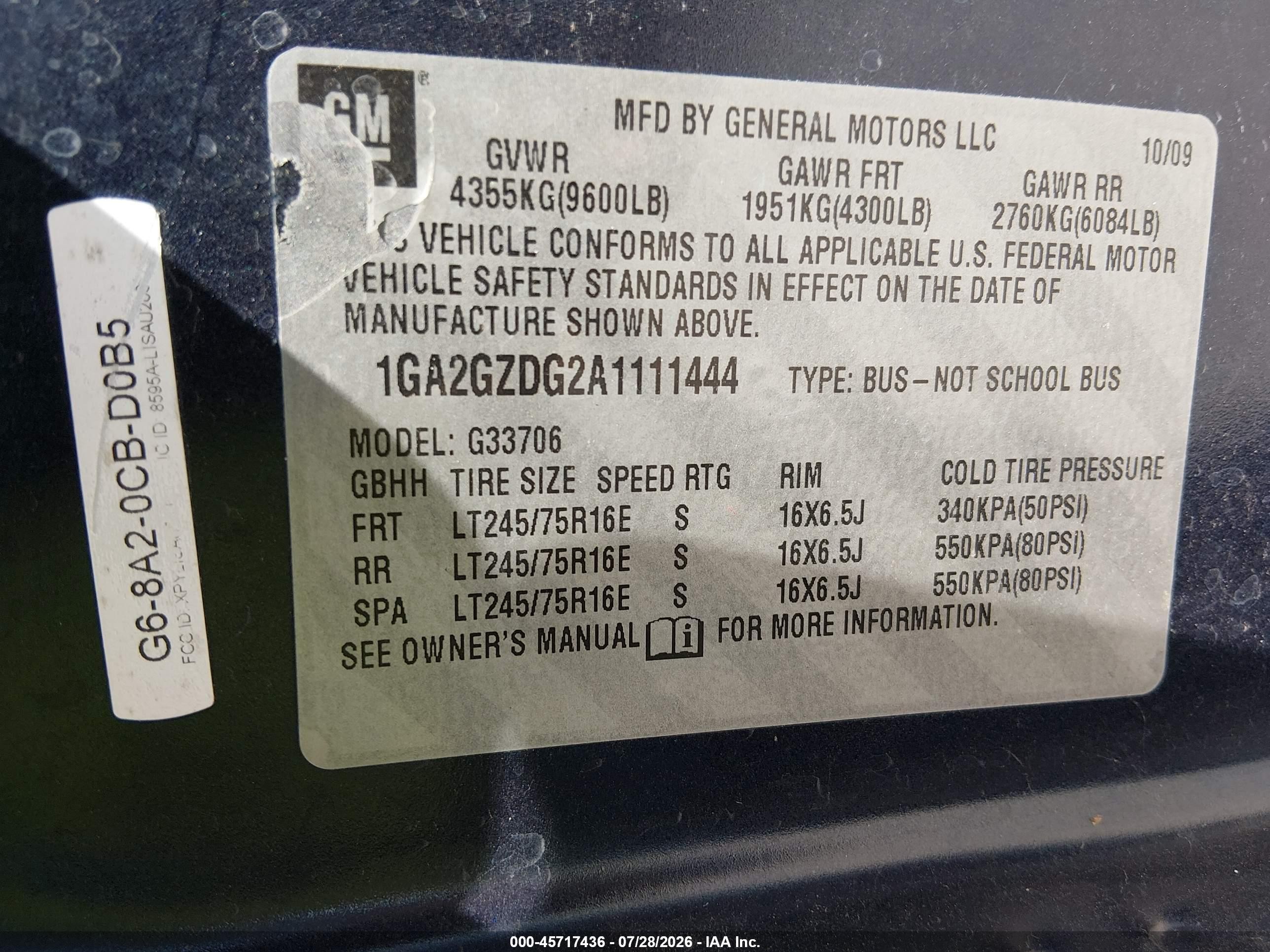 2010 Chevrolet Express 3500 Ls Dark Blue vin: 1GA2GZDG2A1111444