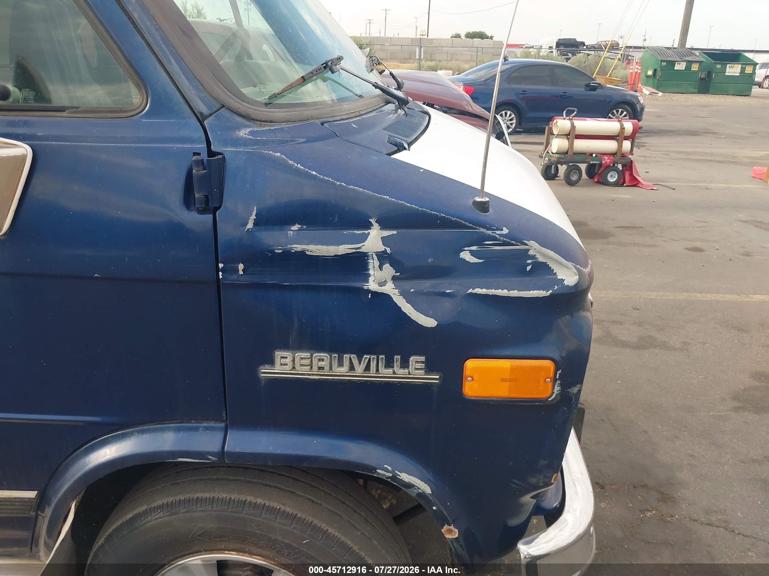 1995 Chevrolet G30 G30 Blue vin: 1GAGG35KXSF207249
