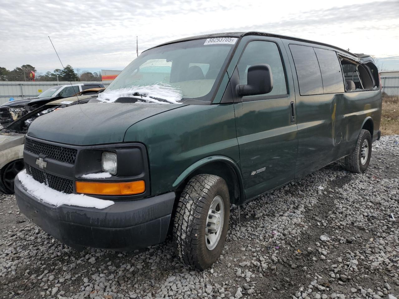 2005 Chevrolet Express G3500 Green vin: 1GAHG39U651214586