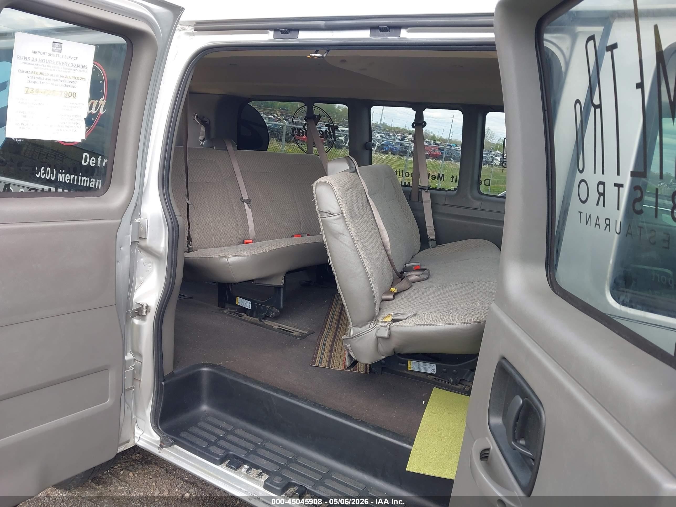 2023 Chevrolet Express Passenger Rwd 2500 Regular Wheelbase Lt Silver vin: 1GAWGFF78P1231593