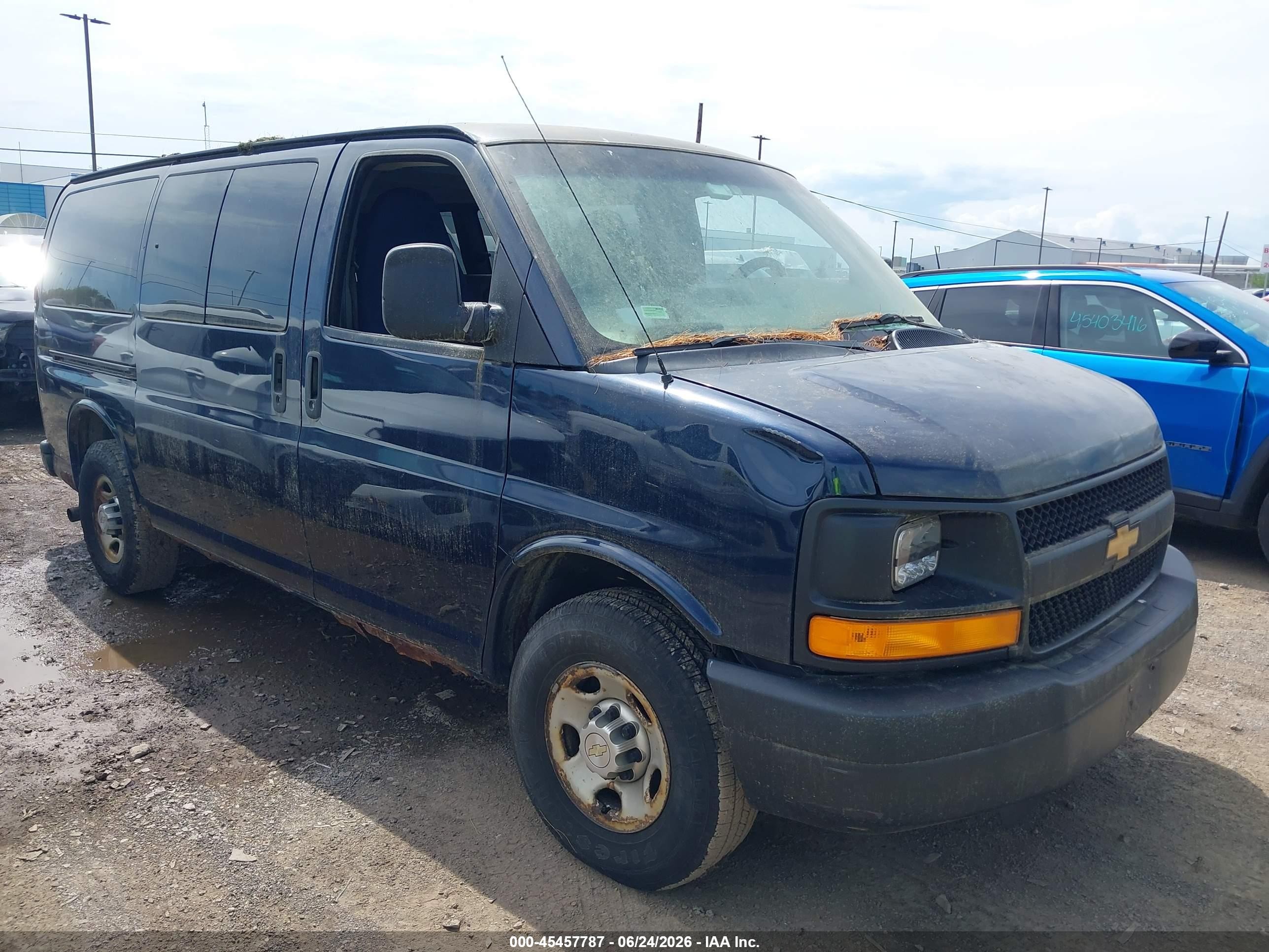 2012 Chevrolet Express 2500 Ls Blue vin: 1GAWGPFA6C1132248