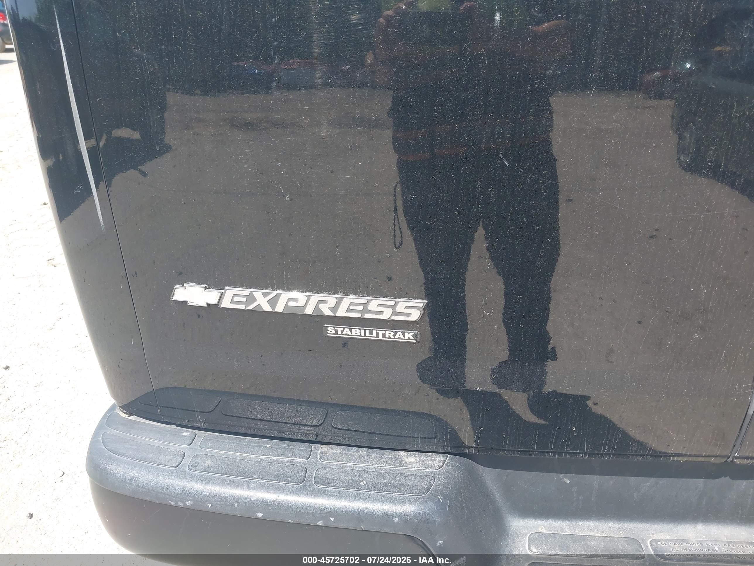 2015 Chevrolet Express 2500 Ls Black vin: 1GAWGPFG8F1279874