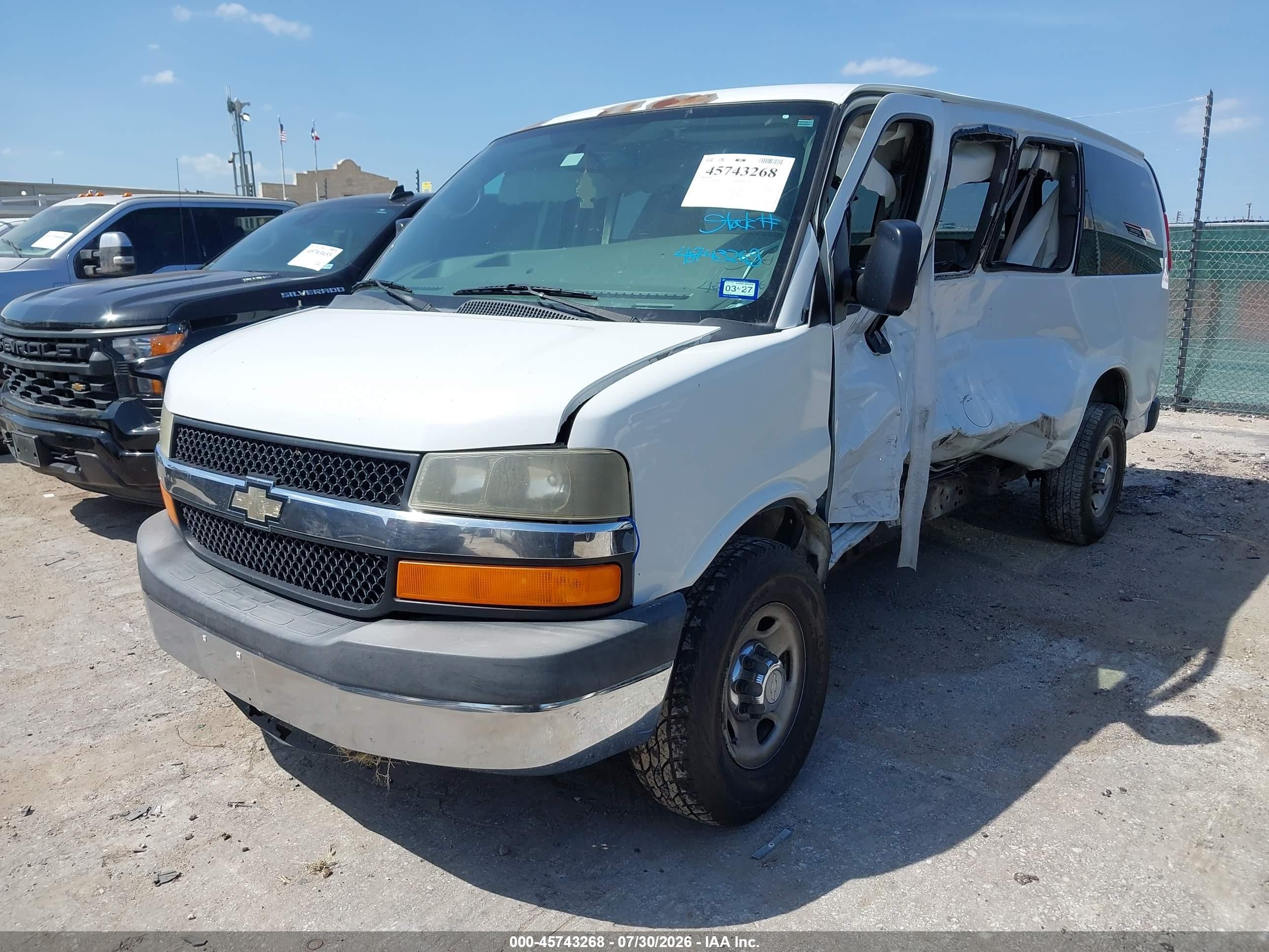 2013 Chevrolet Express 2500 Lt Белый vin: 1GAWGRFA5D1122873