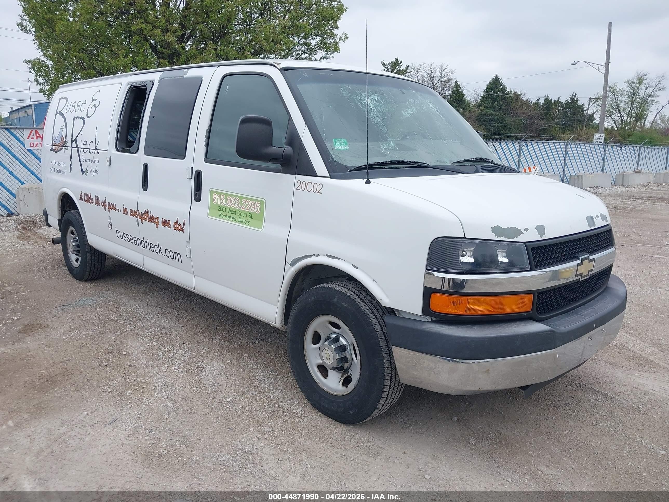 2012 Chevrolet Express 3500 Lt White vin: 1GAZG1FA0C1195520