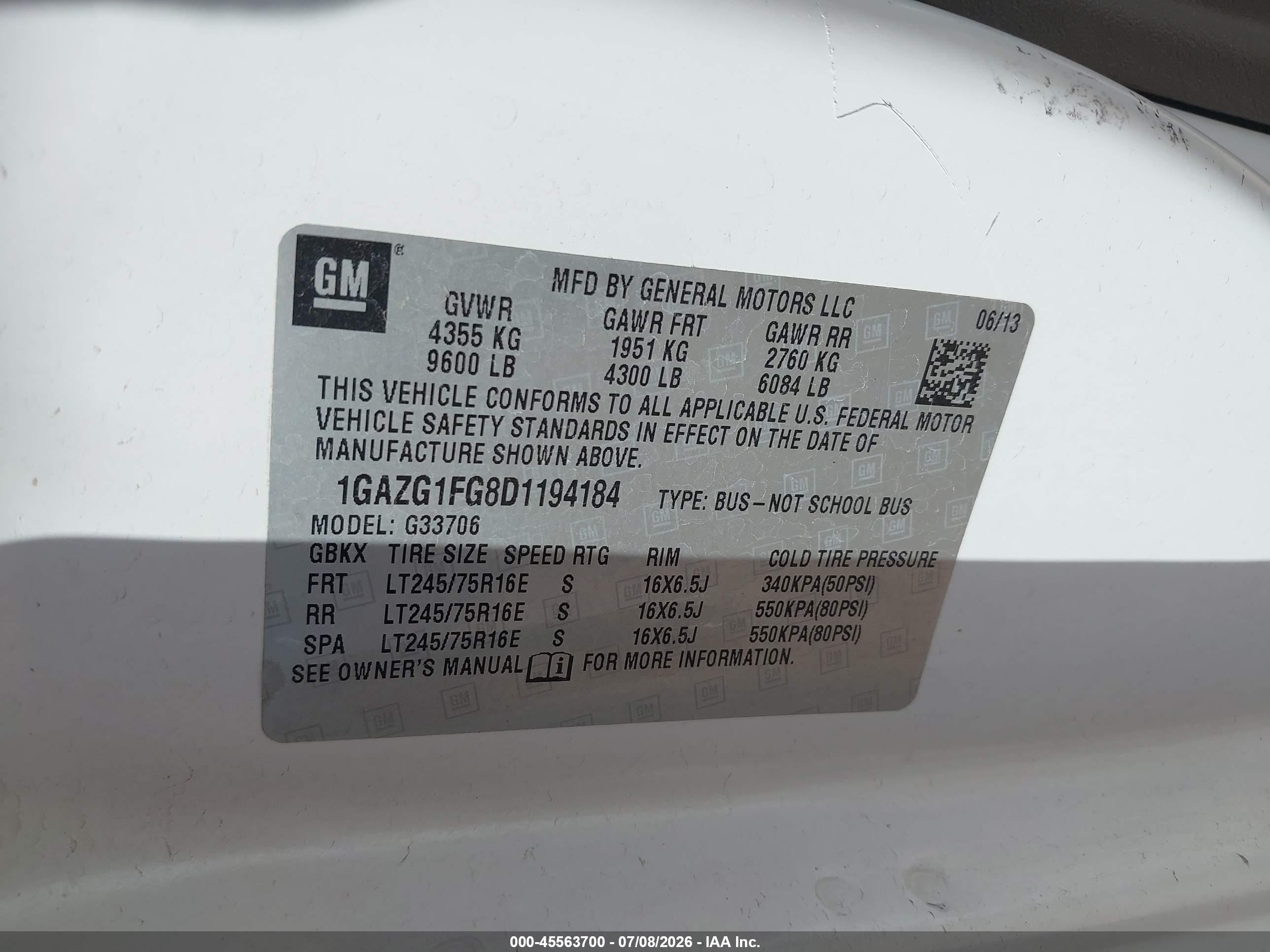 2013 Chevrolet Express 3500 Lt White vin: 1GAZG1FG8D1194184