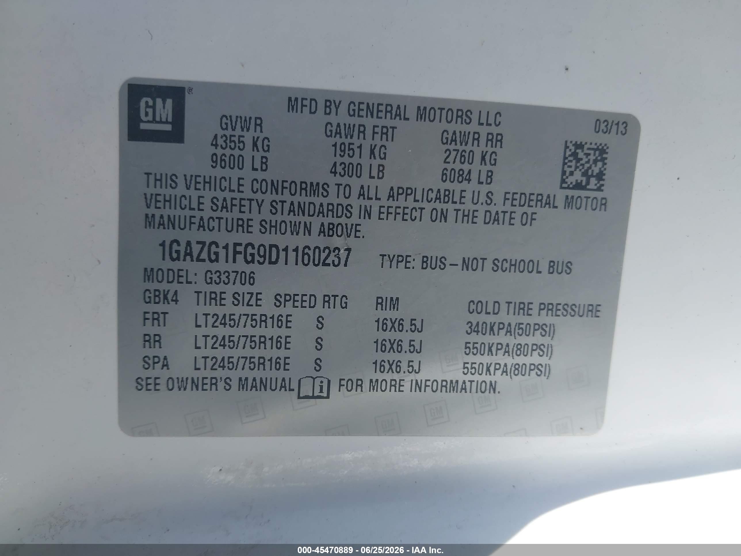 2013 Chevrolet Express 3500 Lt White vin: 1GAZG1FG9D1160237