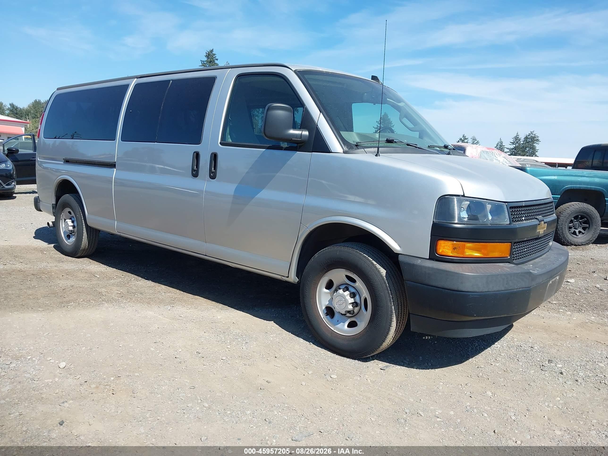 2019 Chevrolet Express 3500 Ls Silver vin: 1GAZGNFG4K1359135