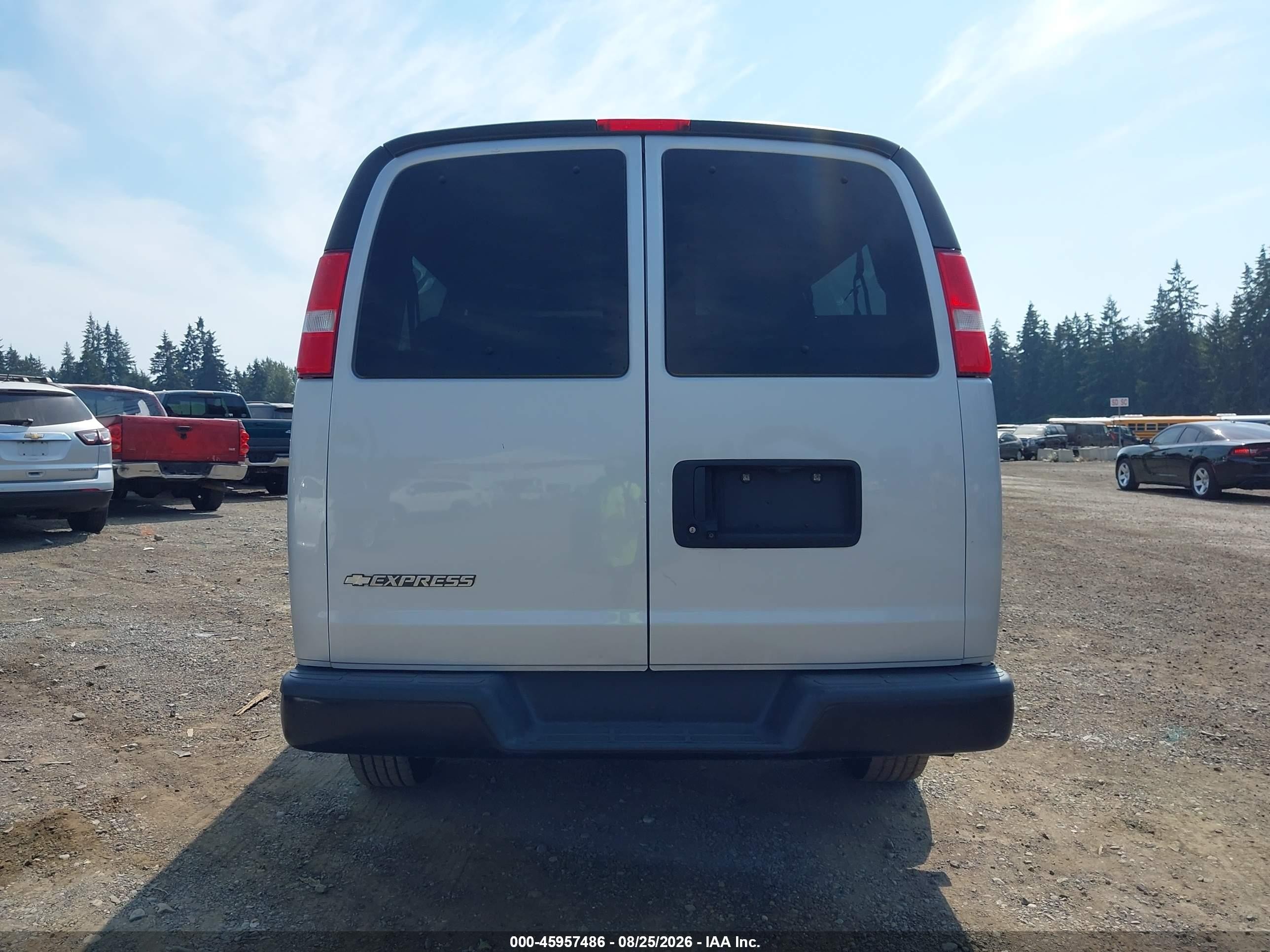 2020 Chevrolet Express Passenger Rwd 3500 Extended Wheelbase Ls Silver vin: 1GAZGNFG9L1118866