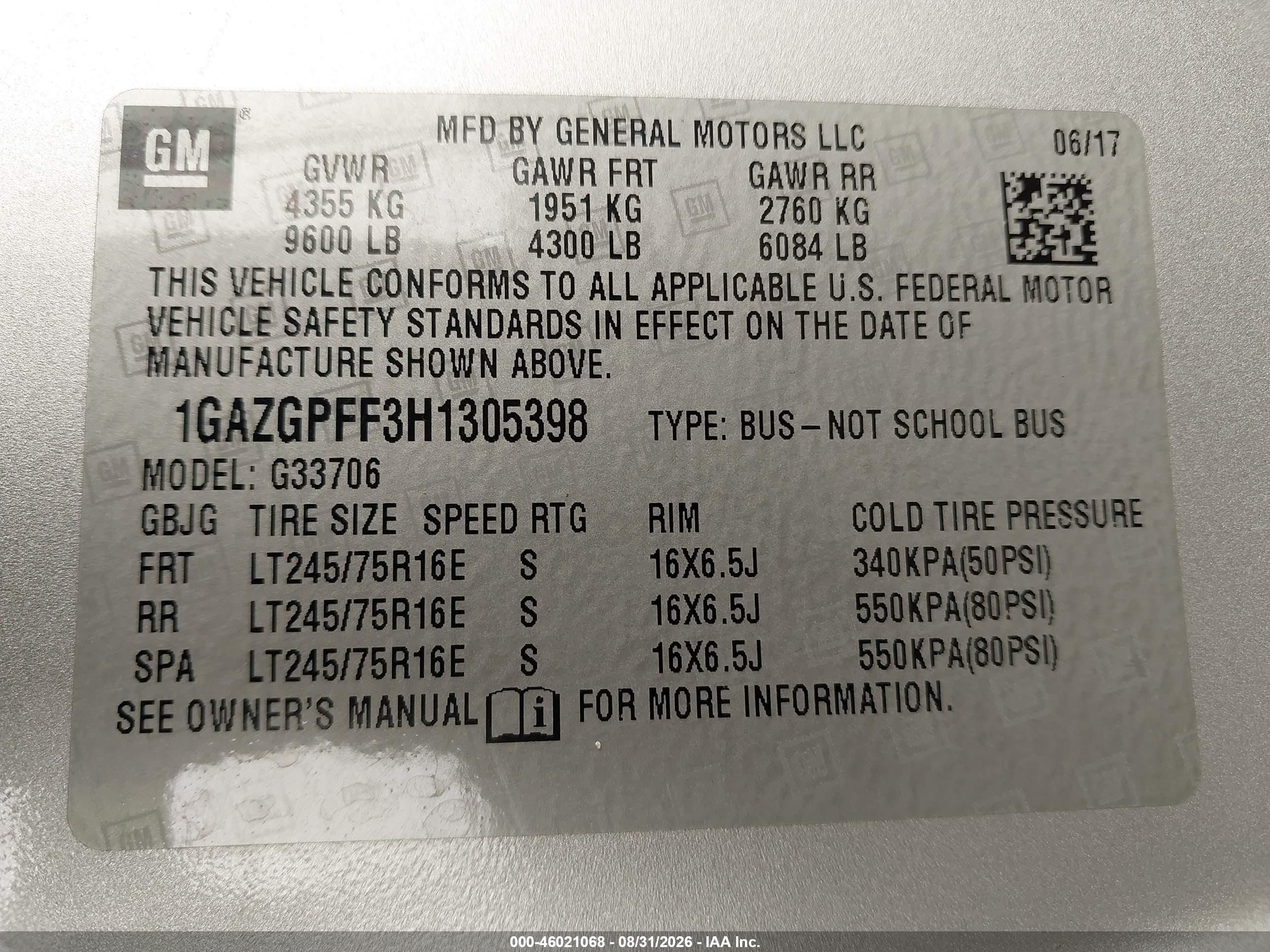 2017 Chevrolet Express 3500 Lt Silver vin: 1GAZGPFF3H1305398