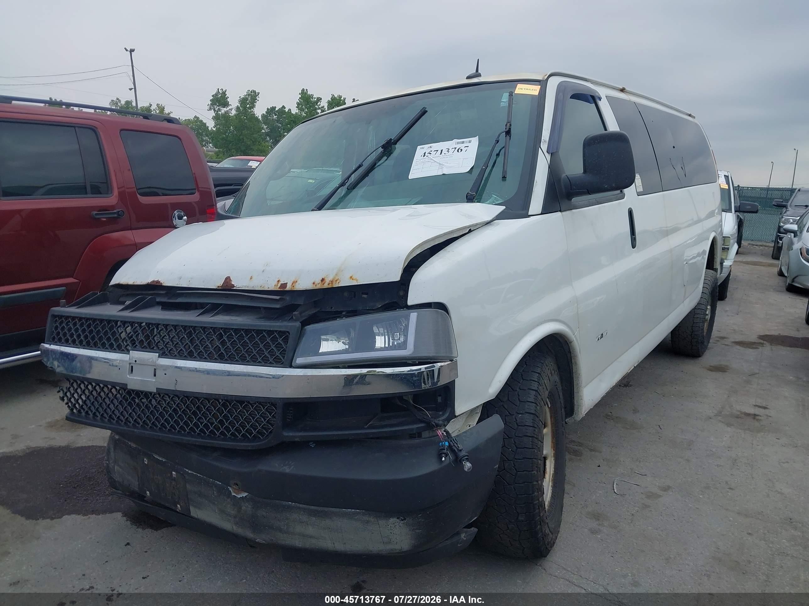 2015 Chevrolet Express 3500 2ls Diesel White vin: 1GAZGZFL6F1268510