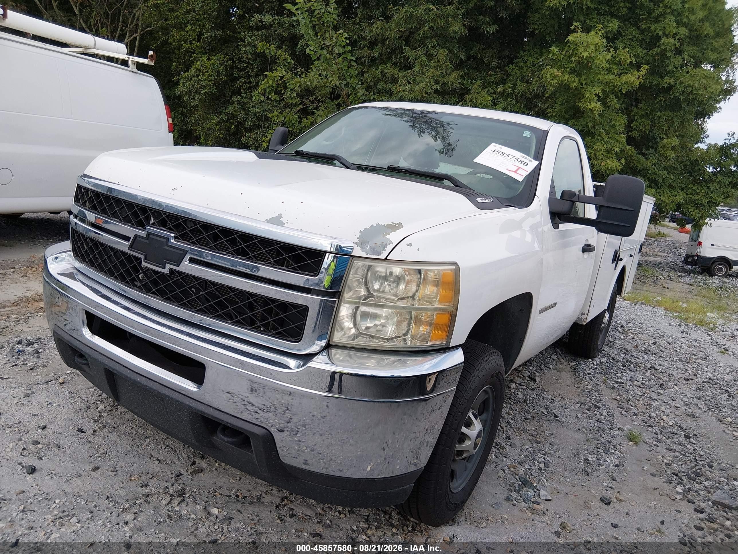 2011 Chevrolet Silverado 2500hd Work Truck White vin: 1GB0CVCG2BF174167