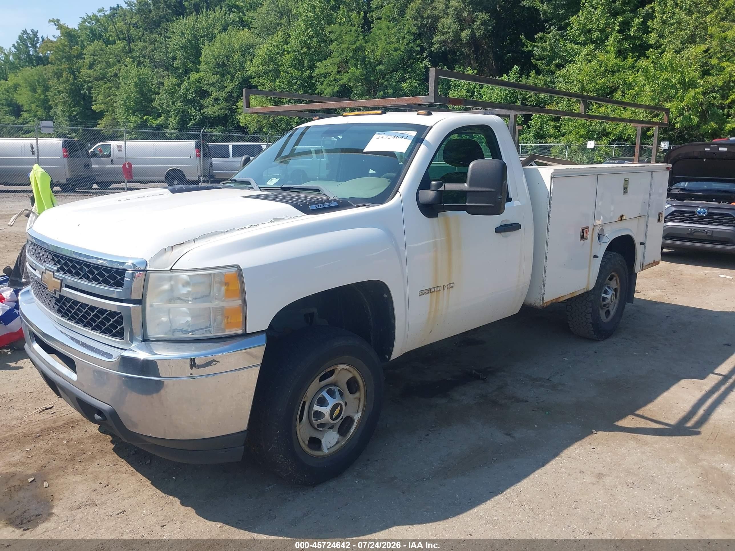 2011 Chevrolet Silverado 2500hd Work Truck White vin: 1GB0CVCG4BF259687