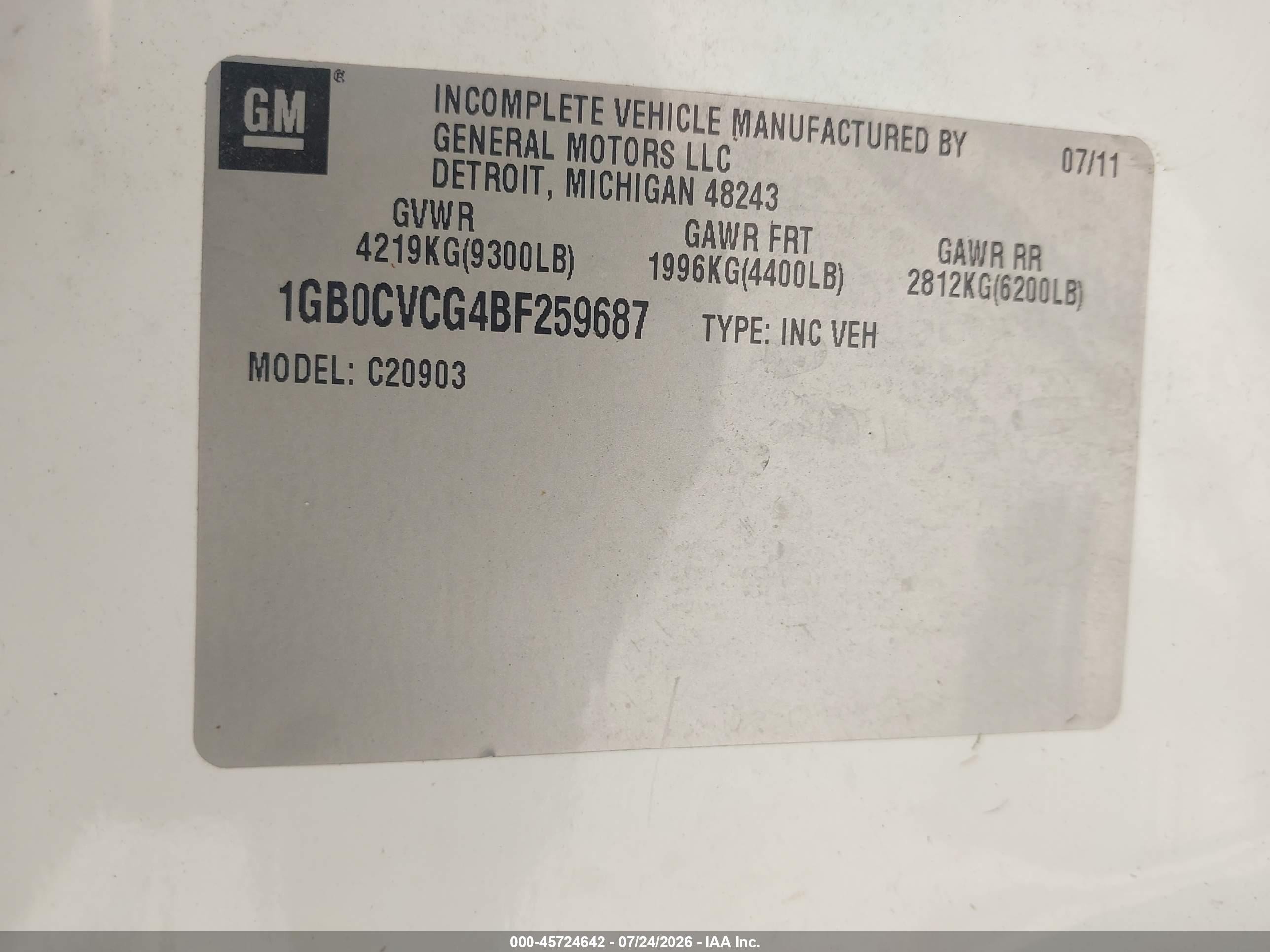 2011 Chevrolet Silverado 2500hd Work Truck White vin: 1GB0CVCG4BF259687